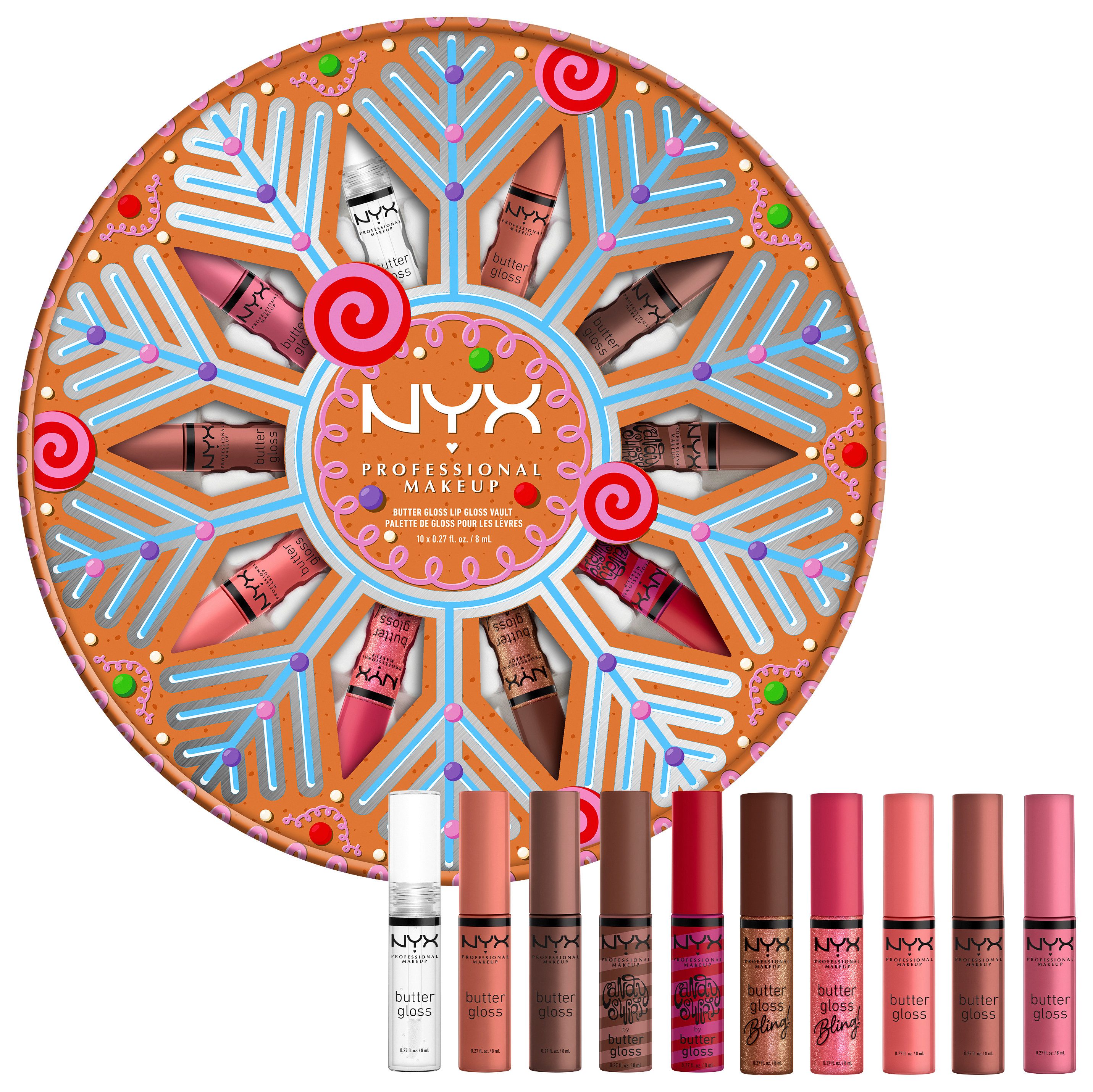 NYX PROFESSIONAL MAKEUP Lipgloss HOLIDAY 2025 BUTTER GLOSS KIT, 10-tlg.