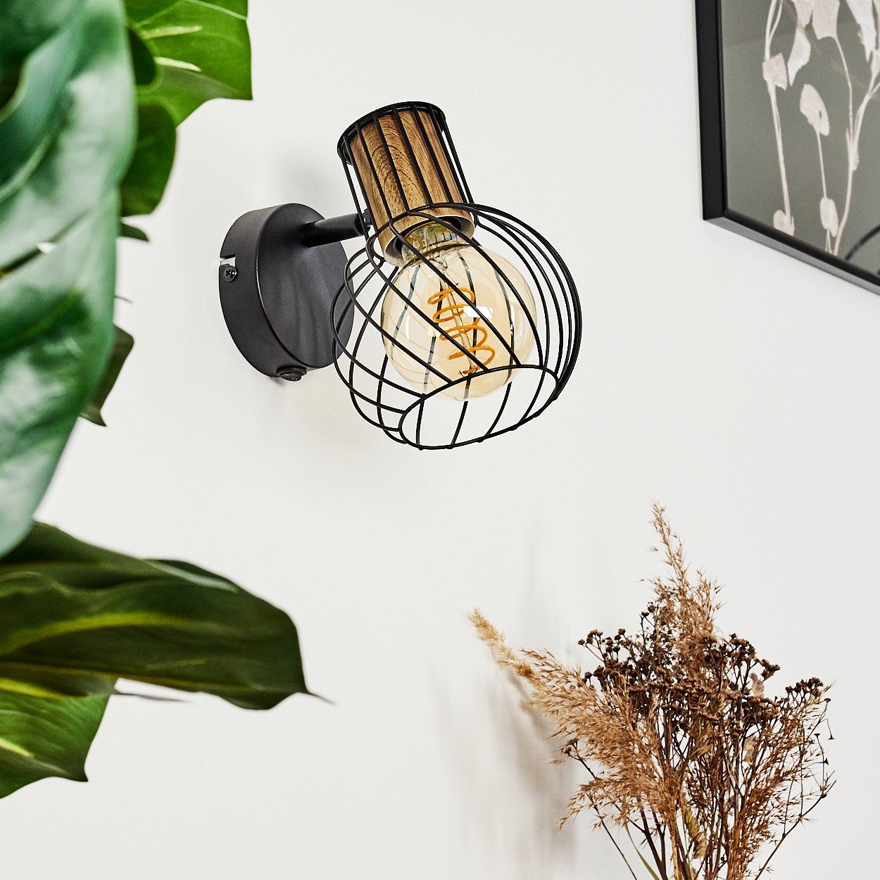 hofstein Wandleuchte Retro Wand Lampen Flur Strahler drehbar Wohn Schlaf Zimmer Leuchten