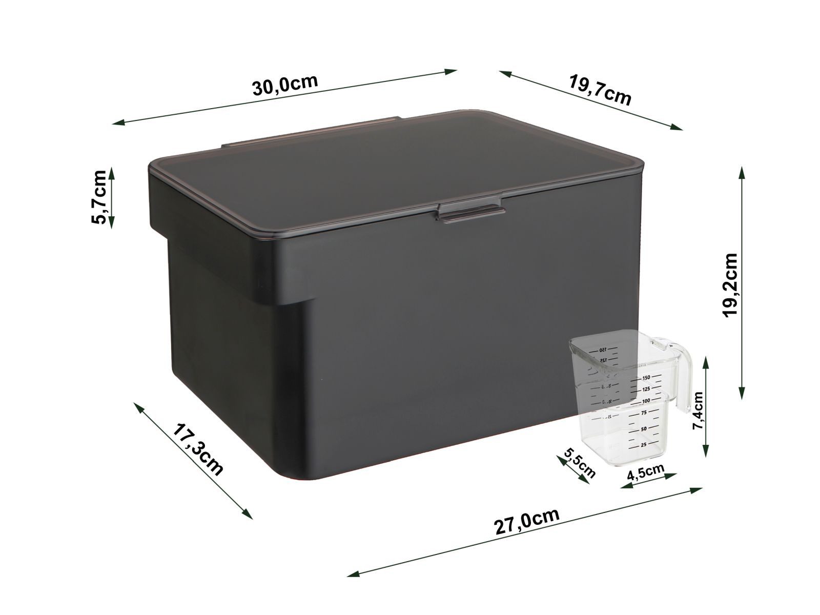 Yamazaki Futterbehälter Tower Futterbox Hundefutter Aufbewahrung luftdicht Katzenfutter, Kunststoff, Aufbewahrung für Trockenfutter, Box für 3,5kg, luftdicht verschließbar