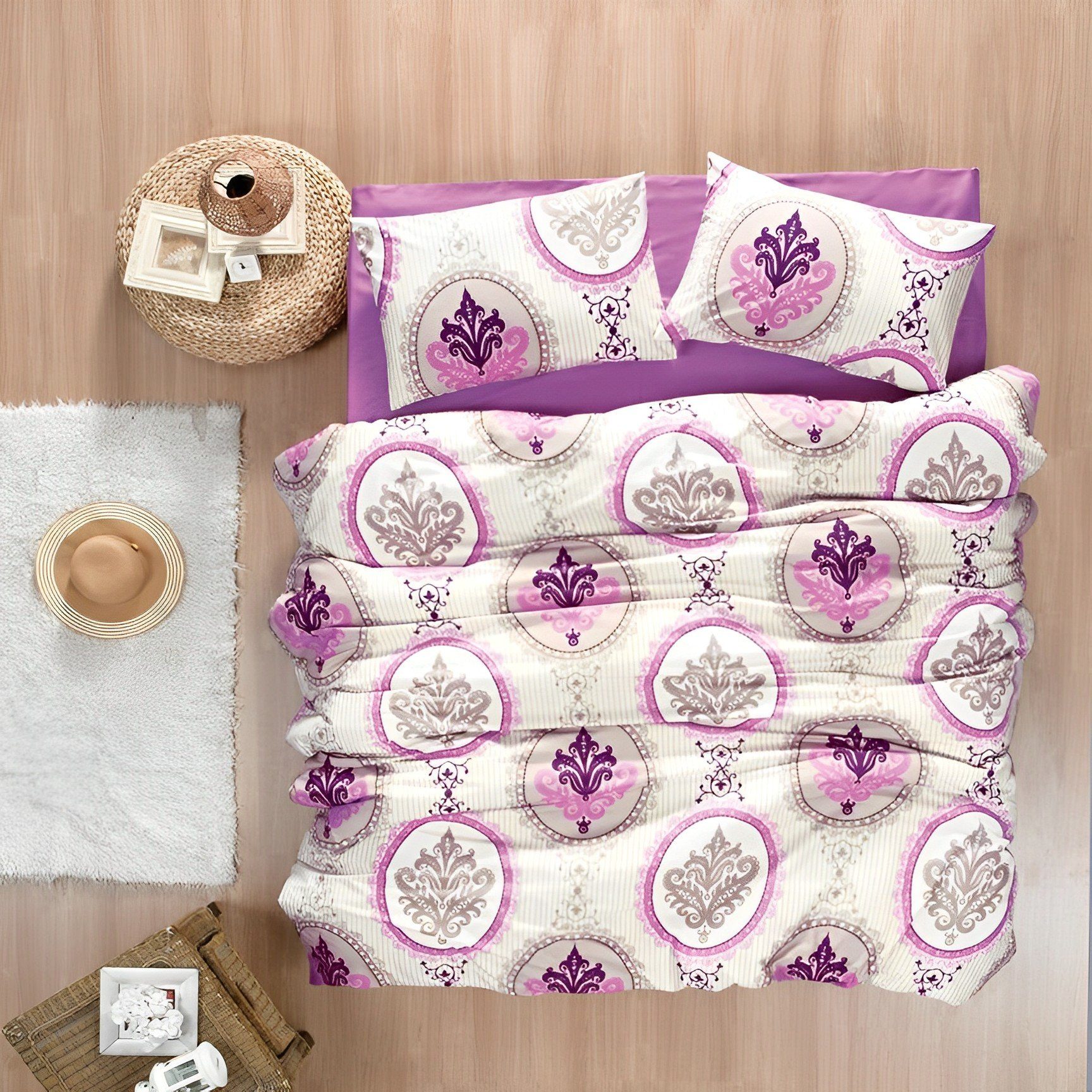 Bettwäsche Damas, Bettwäsche Set, %100 Baumwolle, für 1 Person