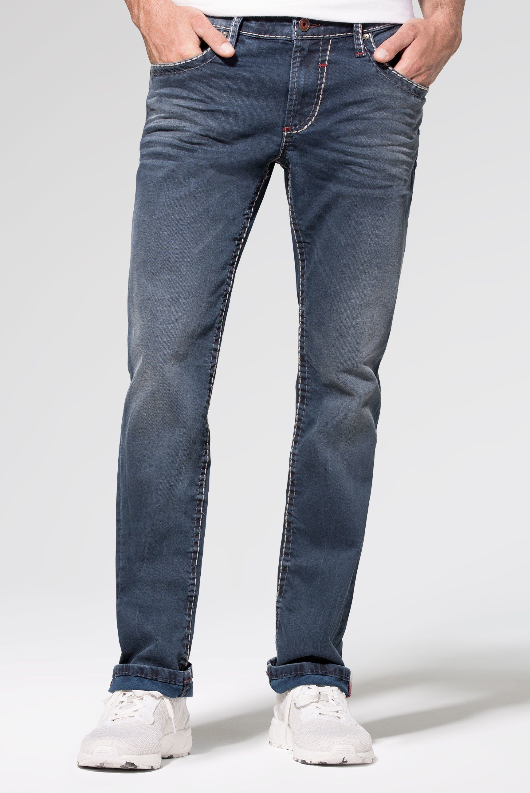 CAMP DAVID Regular-fit-Jeans Münztasche mit Ziernaht günstig online kaufen