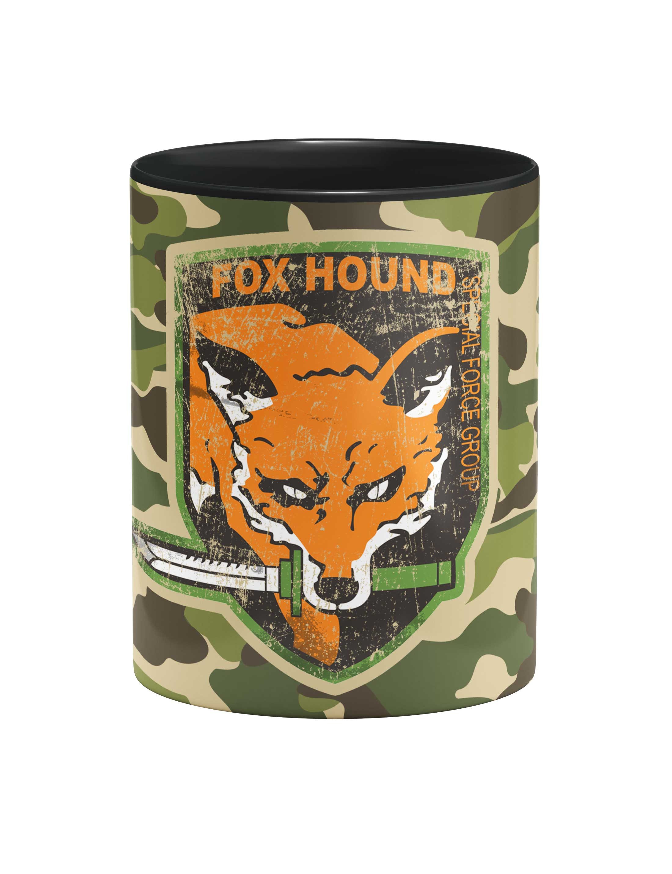 Urban Backwoods Tasse Foxhound Logo Kaffeetasse Big Boss Metal Fox Hound Gear Solid Symbol, 1-tlg., Keramik, MGS Snake Kult