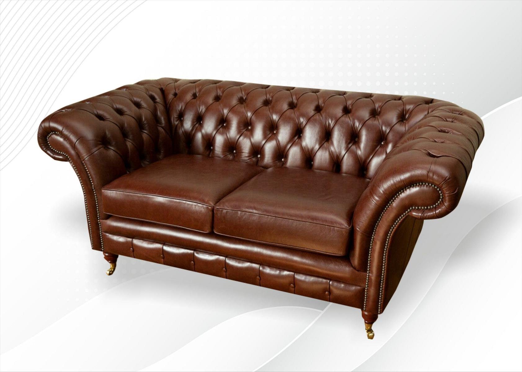 2 Couch 185 Sofa Design Sitzer cm Chesterfield-Sofa, Chesterfield JVmoebel