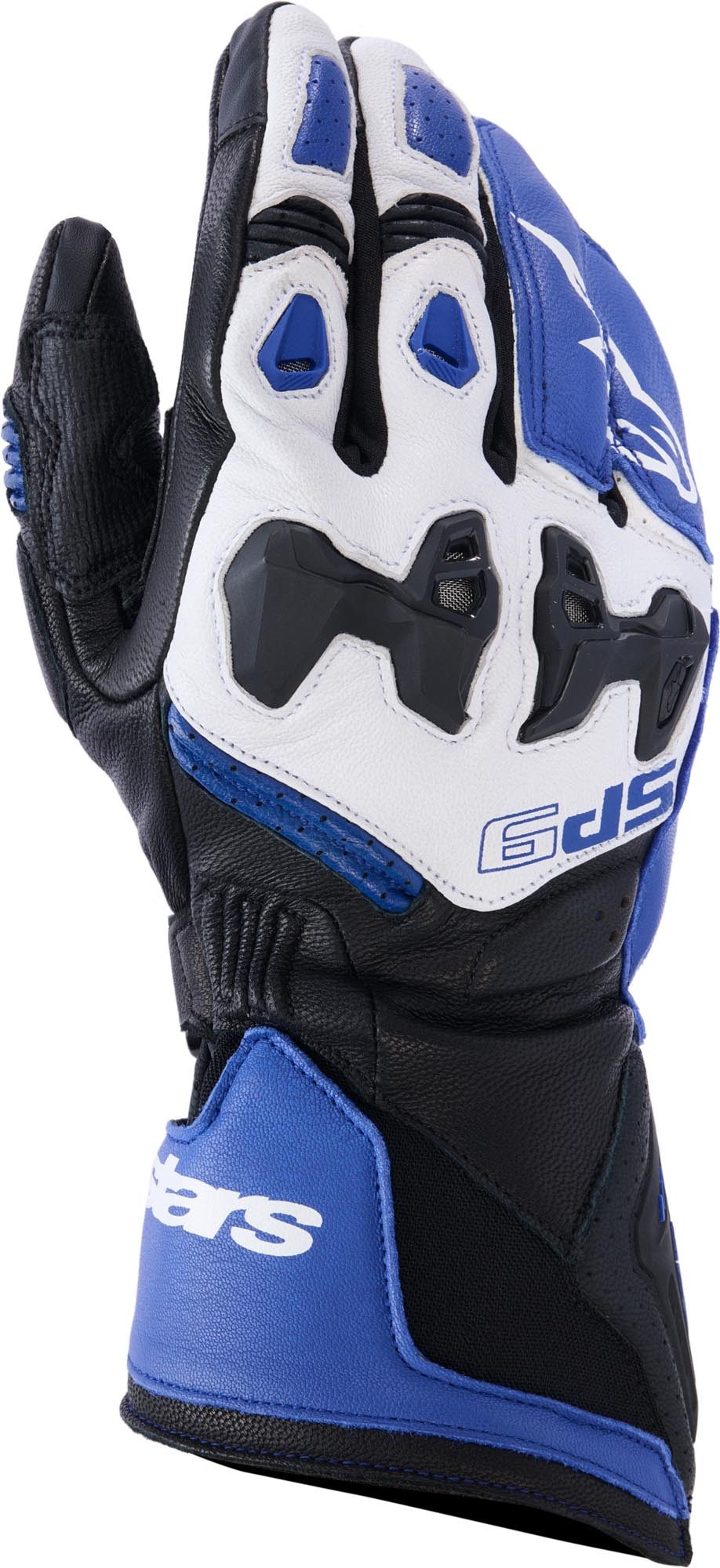 Alpinestars Motorradhandschuhe SP-9 Motorradhandschuhe mit Fingerbrücke,lange Stulpe,perforiert,Touchscreenbedienung mög