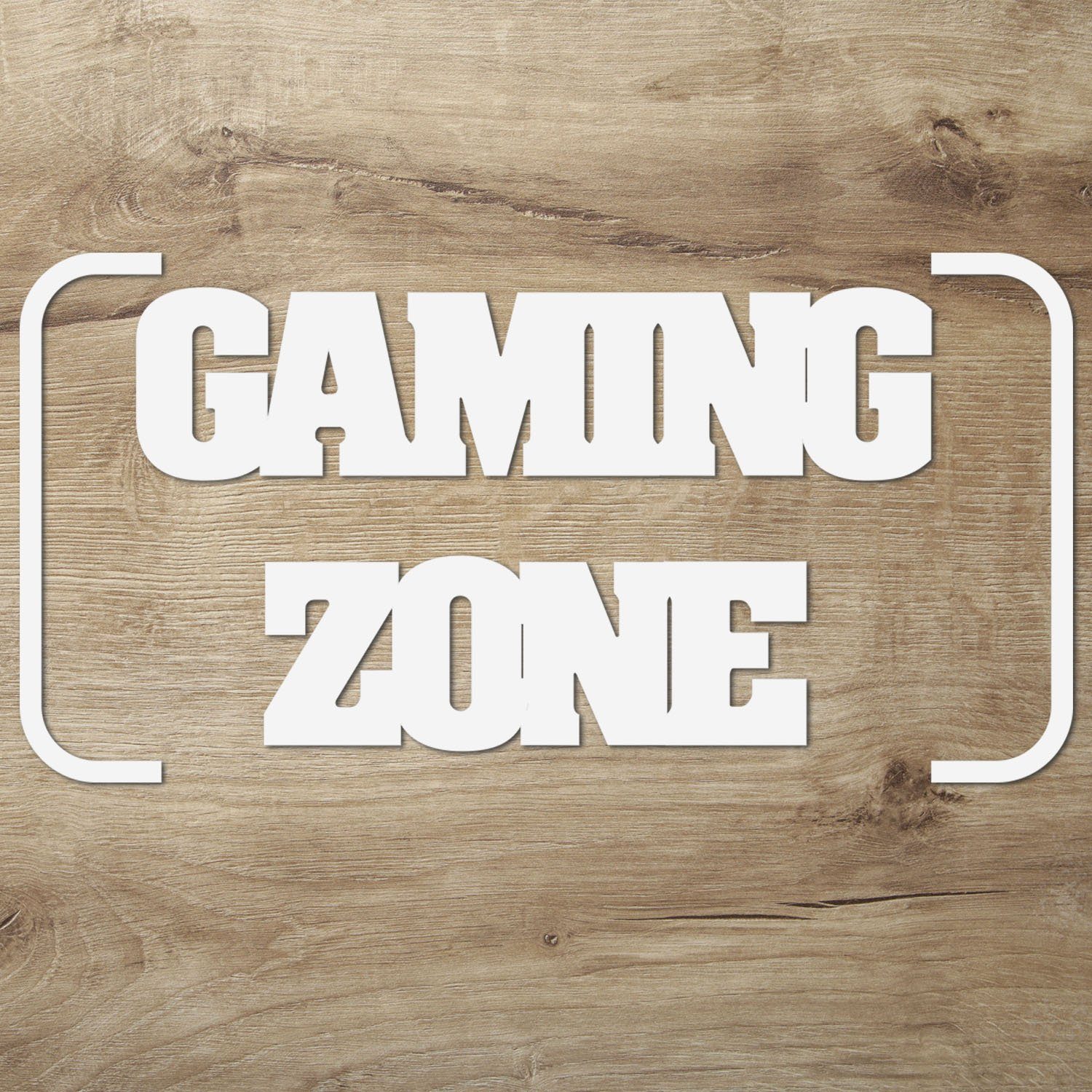 Décoration Murale Personnalisée Gaming Zone En Bois - LED - WoodFriends - Noir
