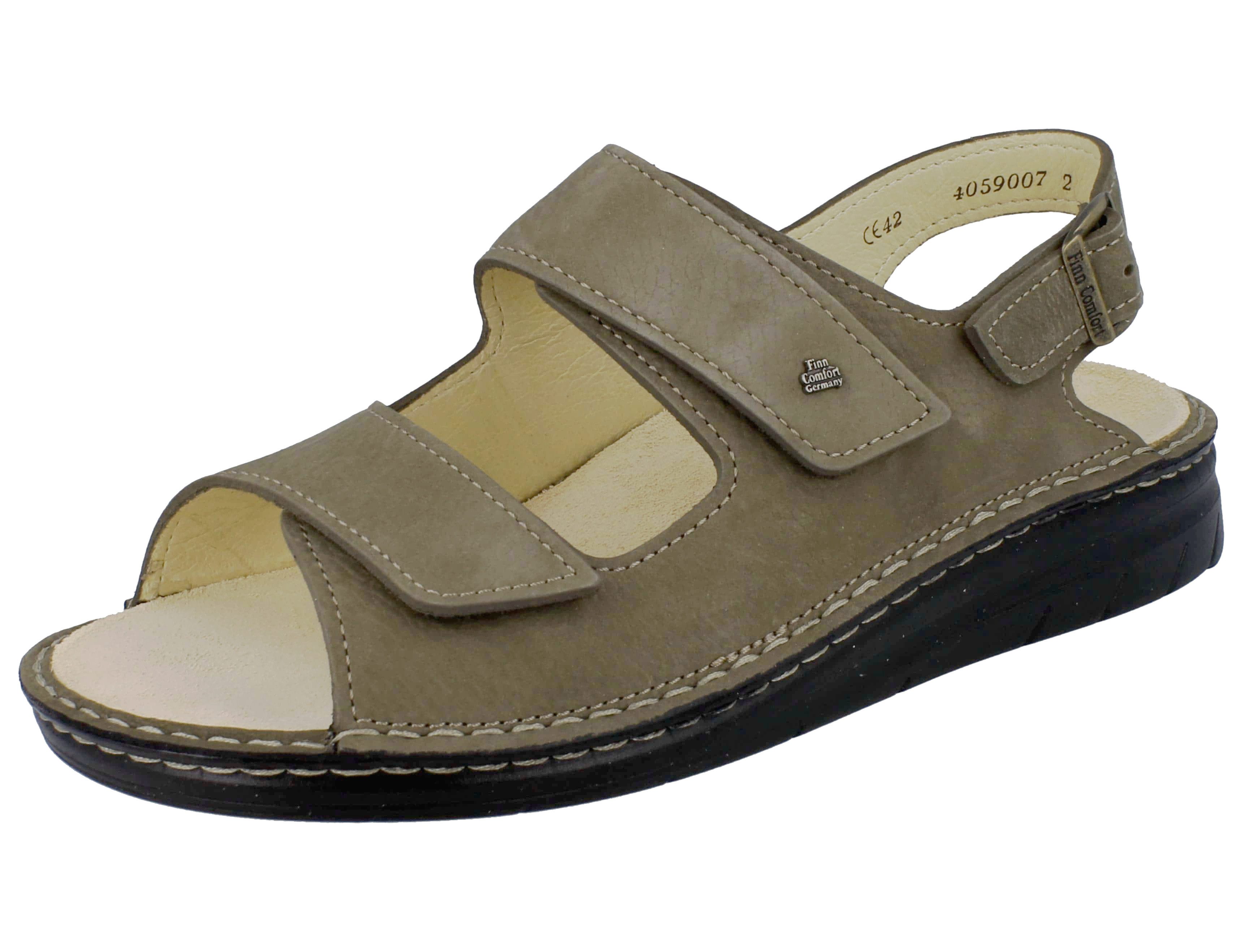 FINN COMFORT Benin Herren Sandale braun Nubukleder - Größe: 47 Sandale