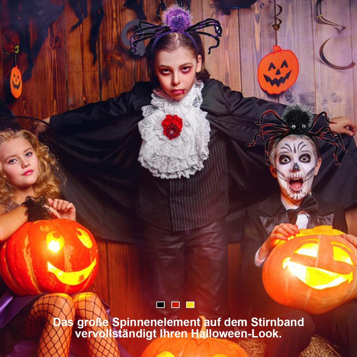 rot (Spinnenbeine) Haargummi Haarschmuck MAGICSHE Spinne-Kopfbedeckungen, Rollenspiel