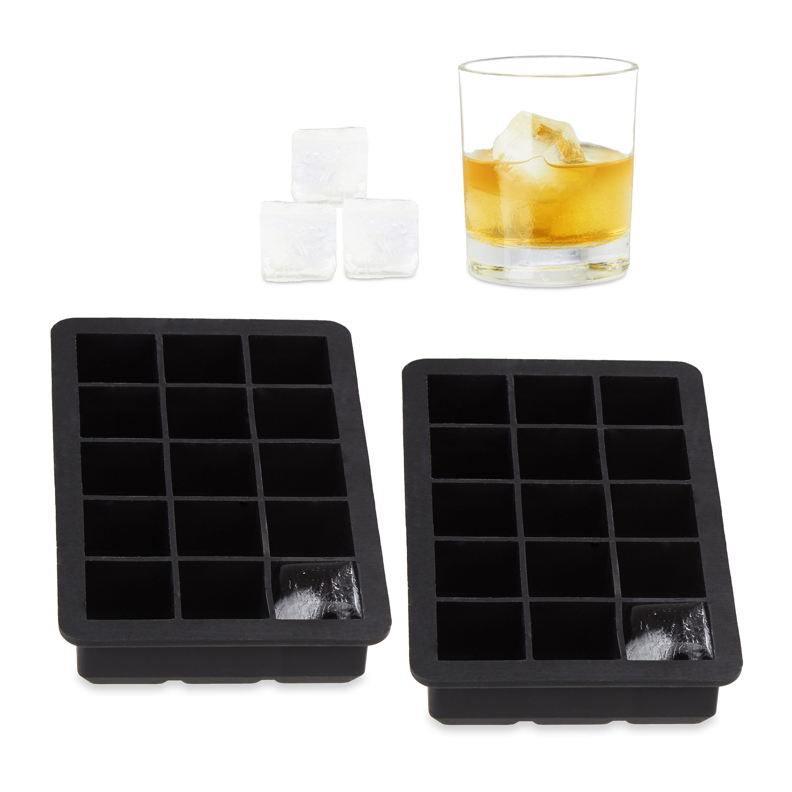 Eiswürfelform 2 x Eiswürfelform Silikon 2,5 cm