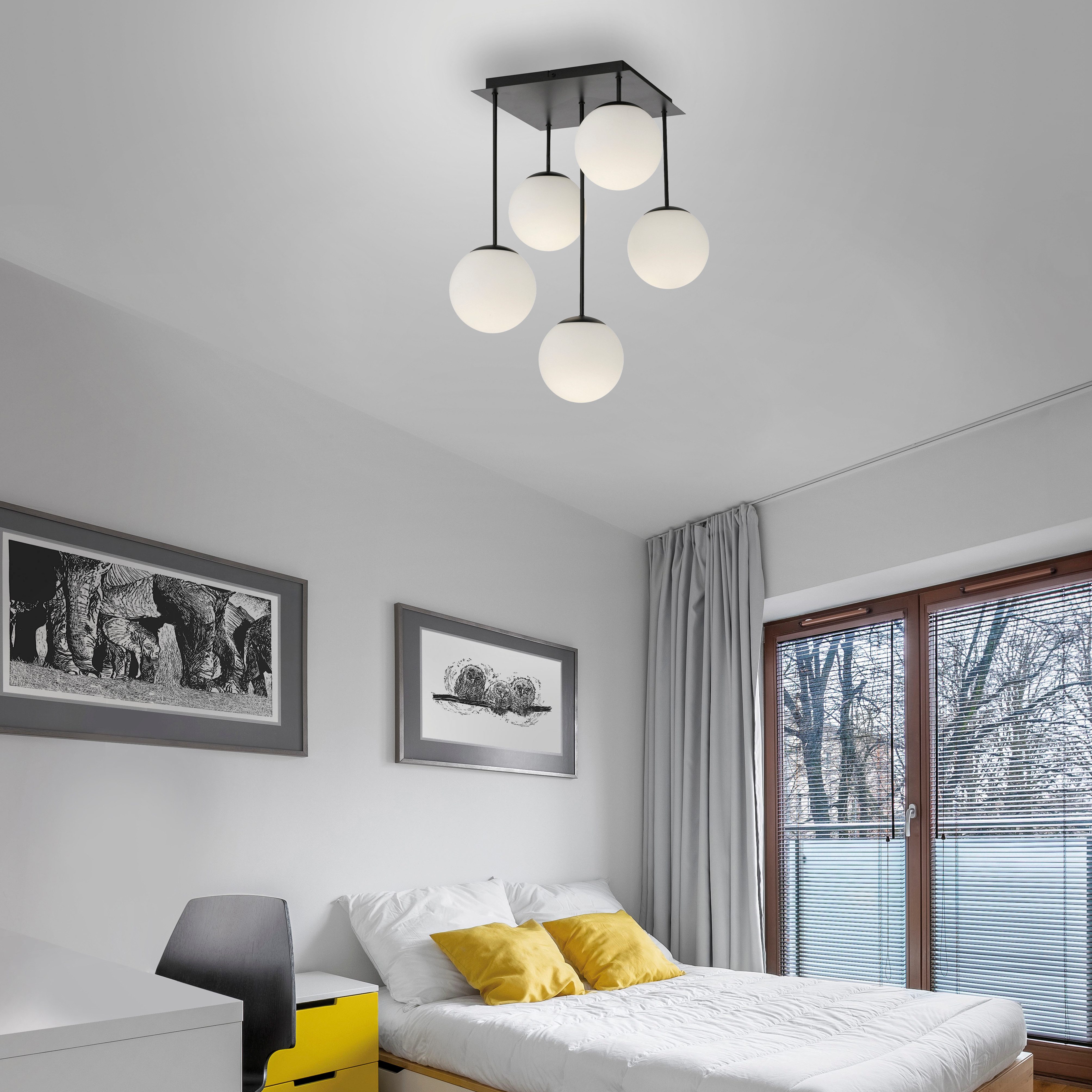 my home Deckenleuchte Nymölla, ohne Leuchtmittel, Deckenlampe mit großen Gl günstig online kaufen