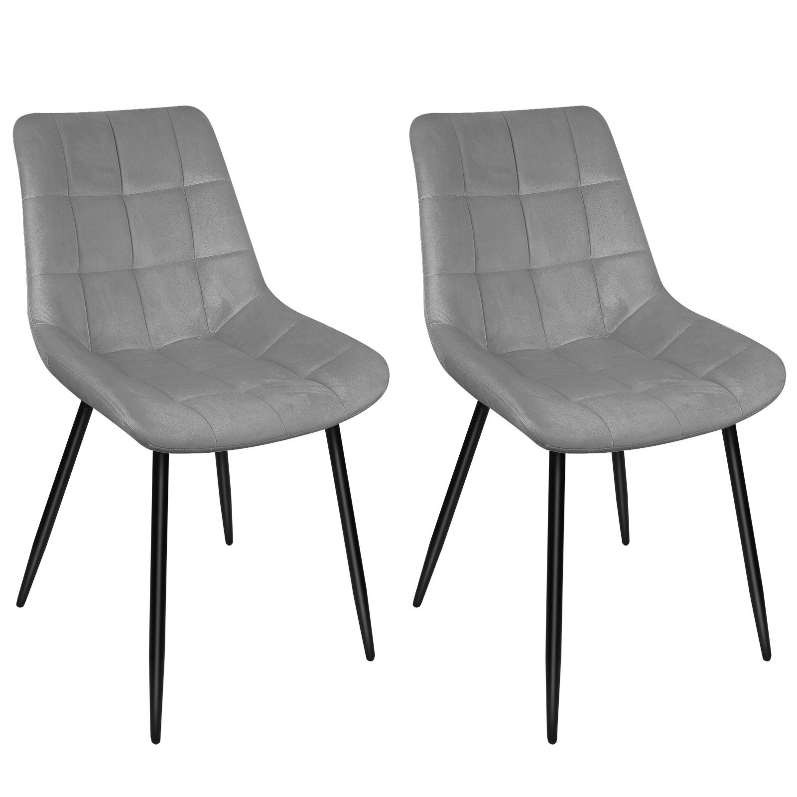 JEOBEST Esszimmerstuhl Küchenstuhl Eleganter Polsterstuhl am Esstisch, (Set, 2 St), Sitzfläche aus Samt, Metallbeine Wohnzimmerstuhl