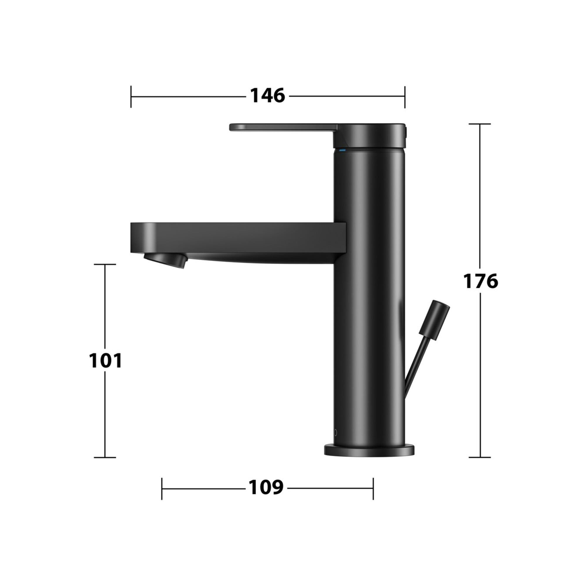 Keuco Badarmatur Keuco Waschtisch-Einhebelmischer 100 IXMO Flat Ausl. 109mm, m Abl.garn