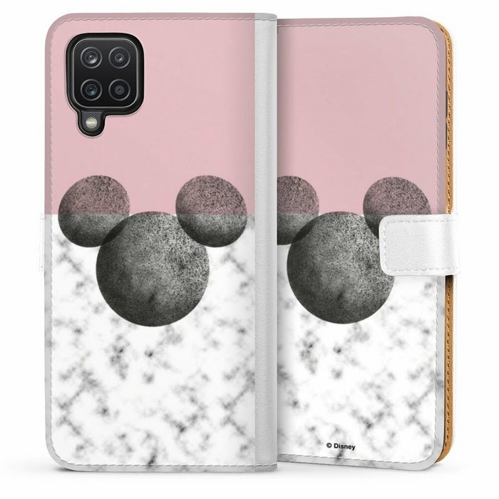 DeinDesign Handyhülle Disney Marmor Minnie Mouse Mickey Mouse Marmor Samsung Galaxy A12 Hülle Handy Flip Case Wallet Cover