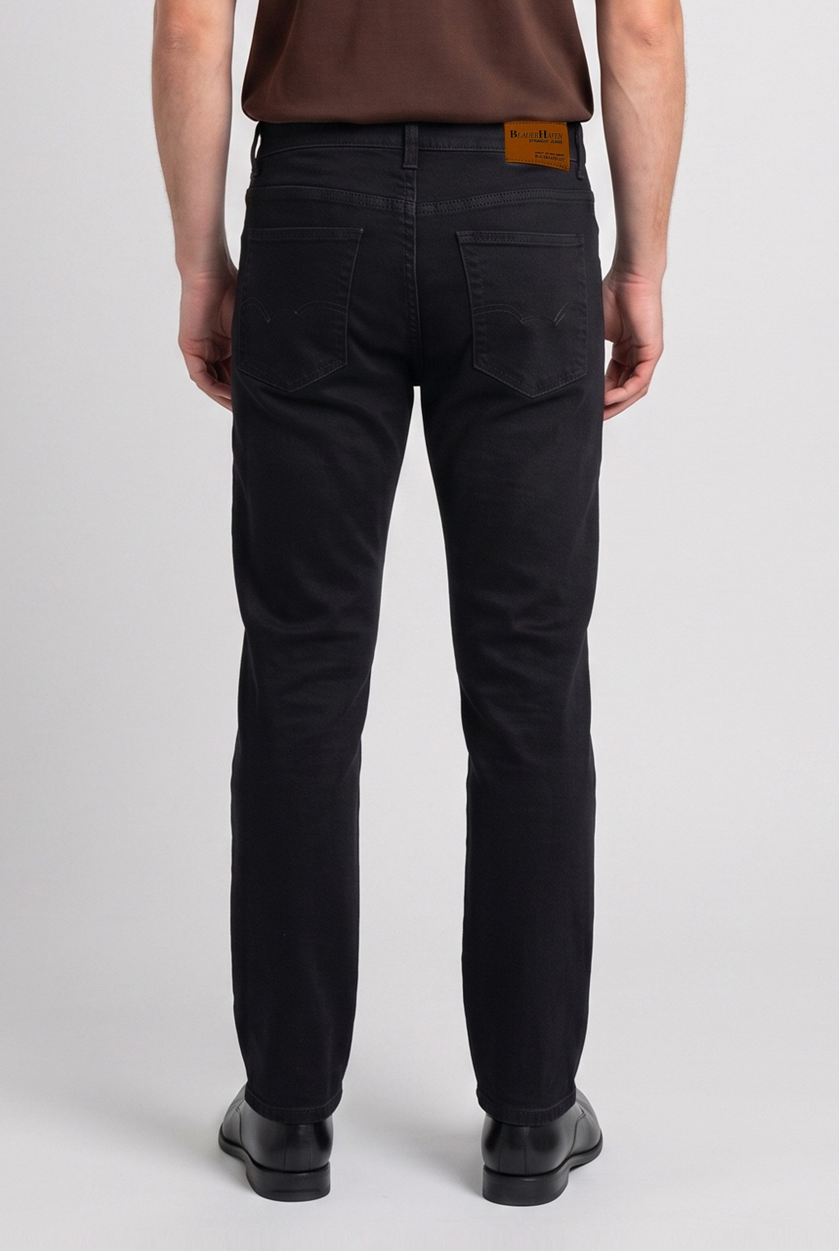 BlauerHafen Regular-fit-Jeans Herren Straight Fit Jeans Stretch Bequeme mit Slim Passform Super Flex – Bild 5 von 5