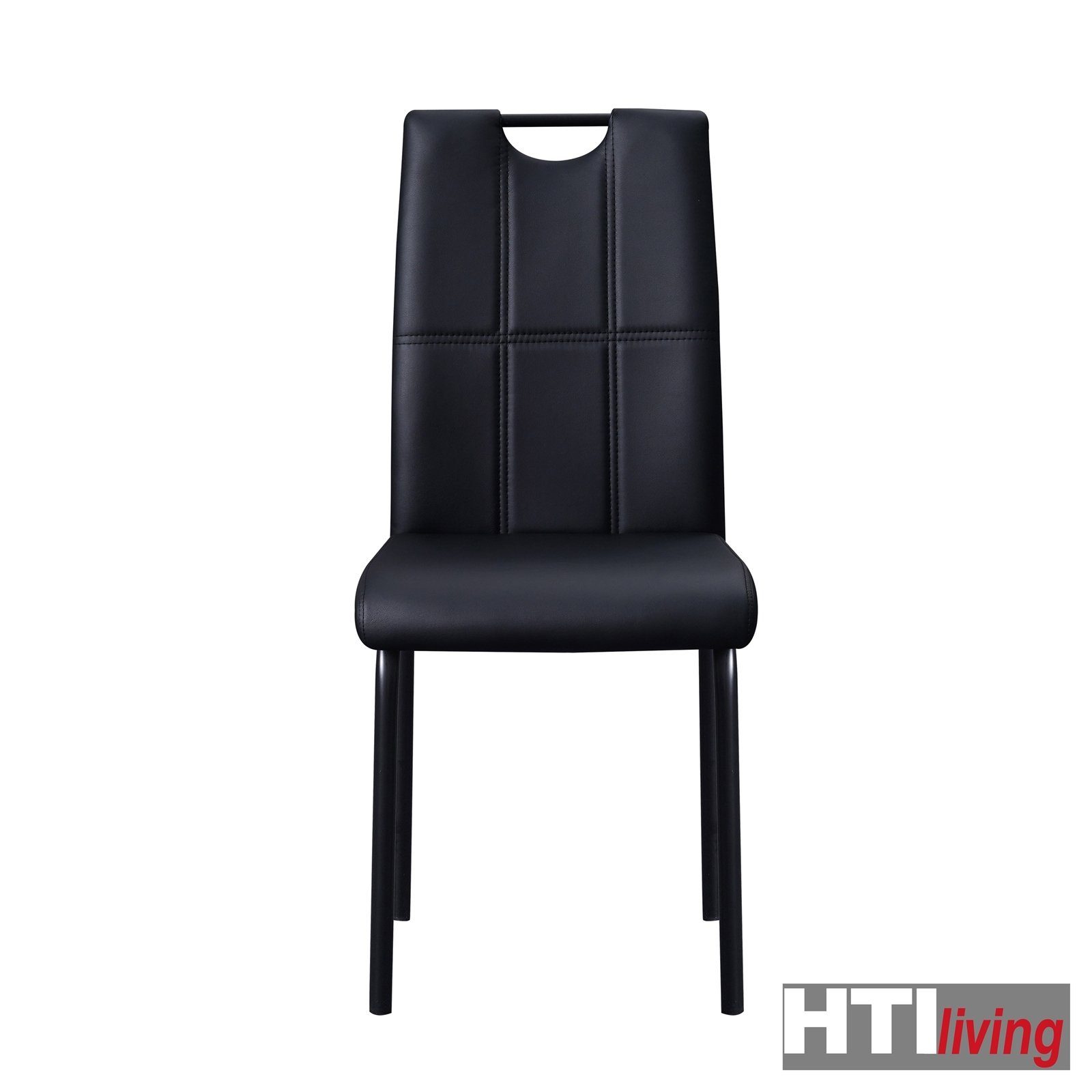 HTI-Living Esszimmerstuhl Stuhl (Set, Kunstleder PU Denton 2 Esszimmerstuhl 2er-Set Schwarz St)