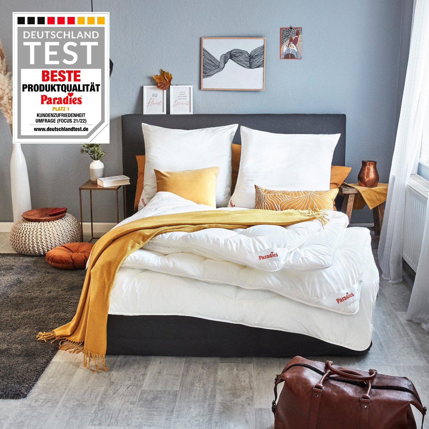 Paradies 4-Jahreszeitenbett Paradies Halia Varietta extra warme 4-Jahreszeiten Bettdecke 135x200, Füllung: Paradies Fill Fasertechnologie für dauerhaft bauschig – Bild 5 von 5