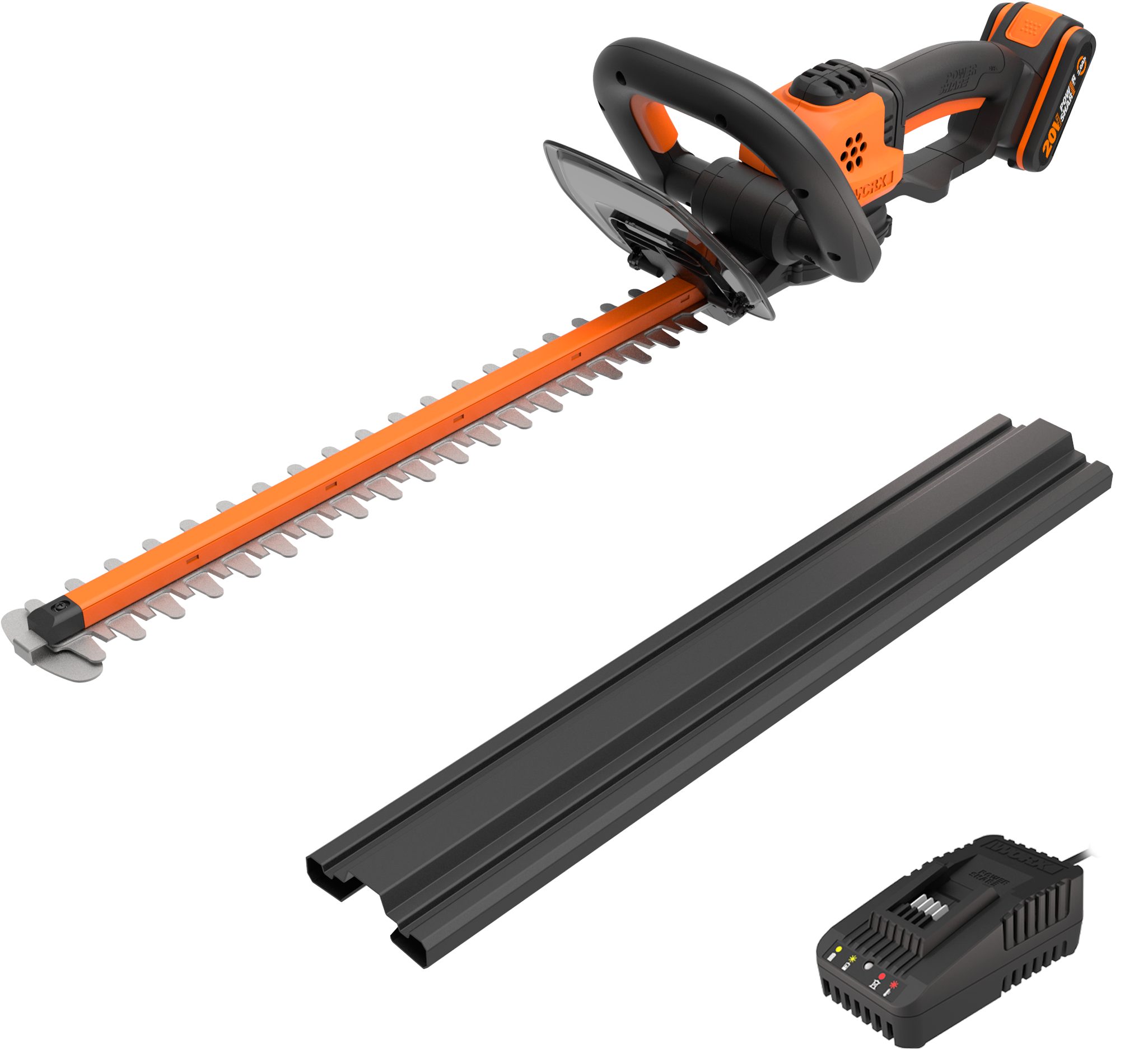 Worx Akku-Heckenschere WG261E, 44 cm Schwertlänge, 16 mm Zahnabstand, inkl. Akku und Ladegerät
