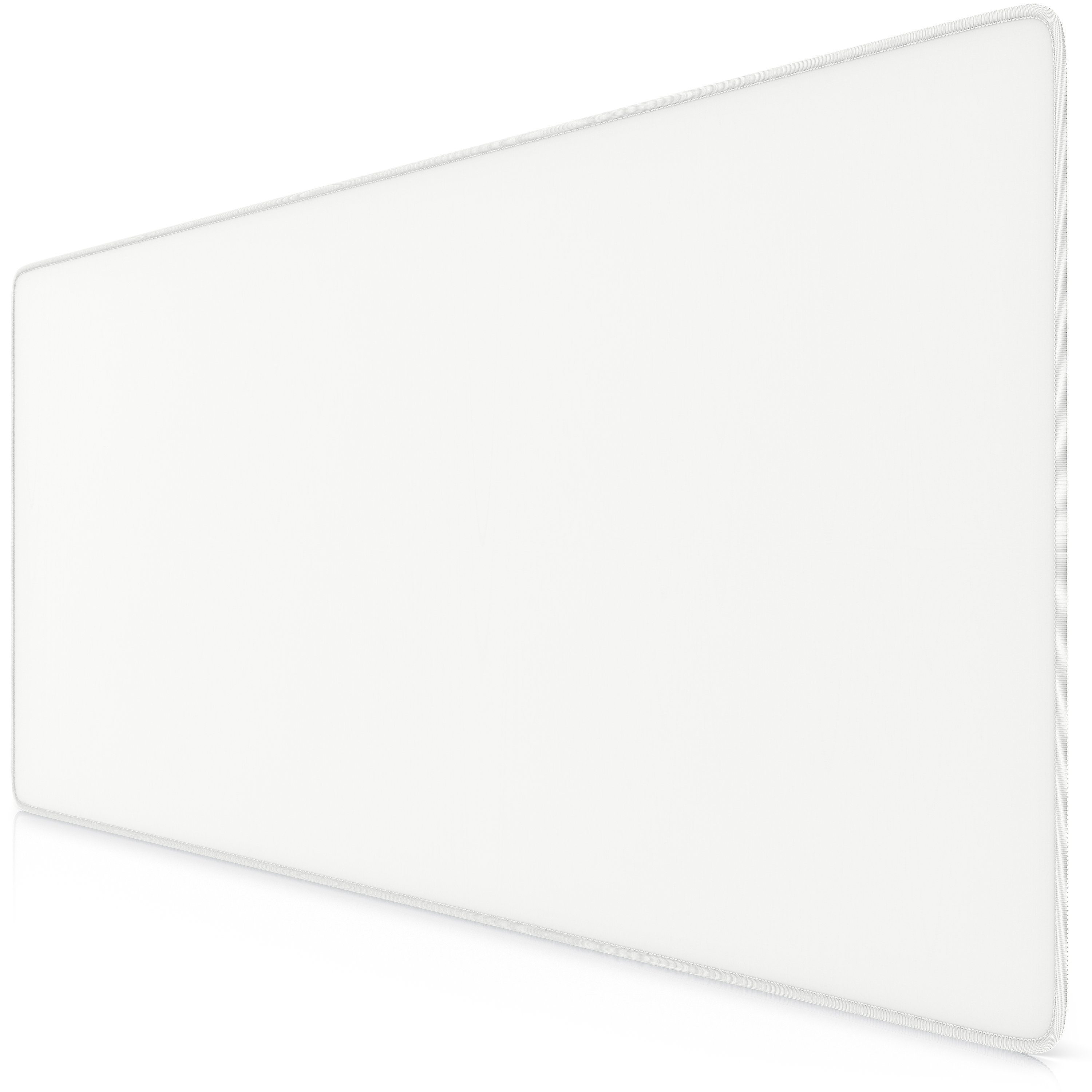 Titanwolf Gaming Mauspad XXL Speed Mousepad 900 x 400 x 3 mm, große Tischunterlage, rutschfest, abwaschbar, Geschwindigkeit & Präzision, weiß