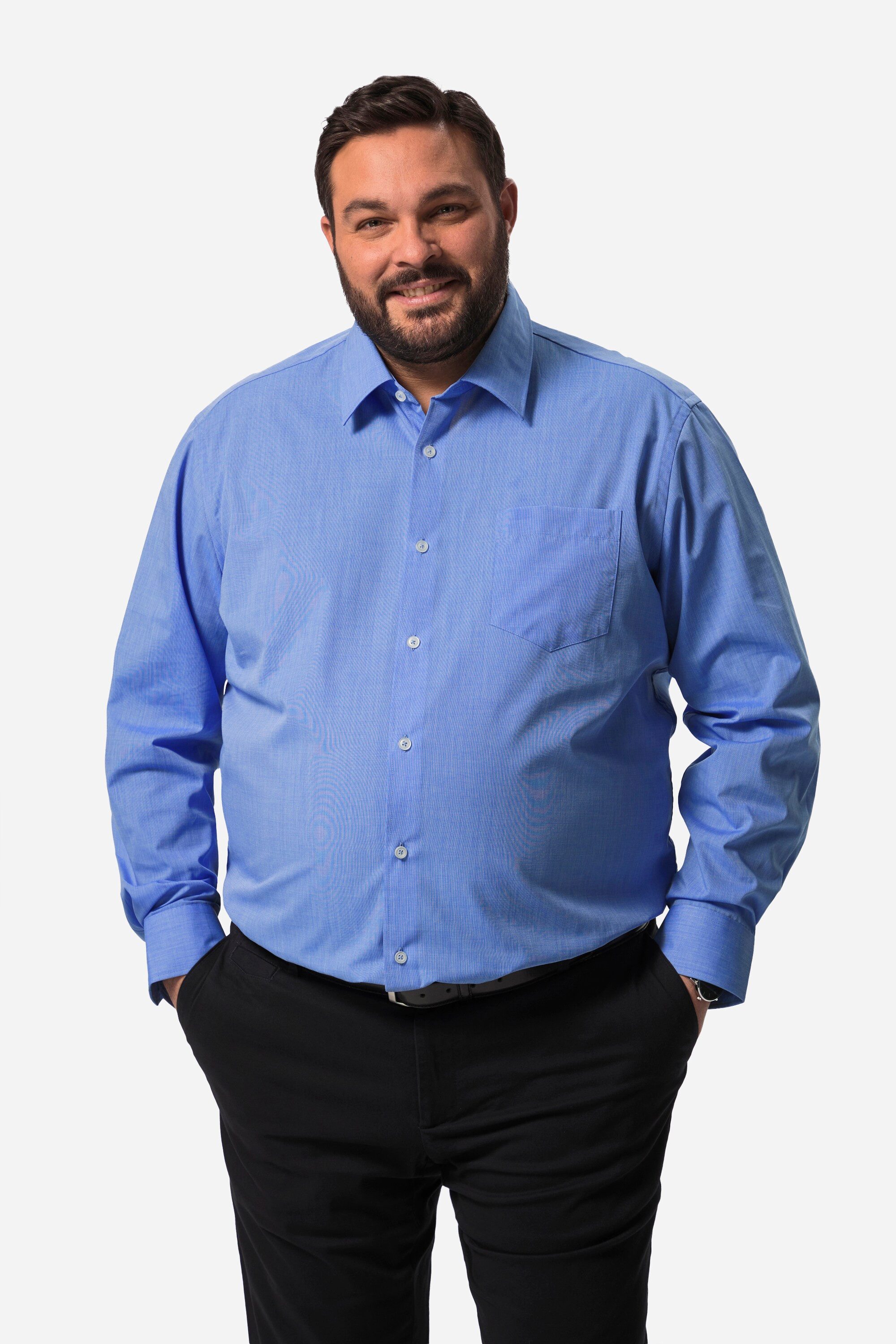 Men Plus Businesshemd Men+ Businesshemd Langarm EasyCare Kentkragen
