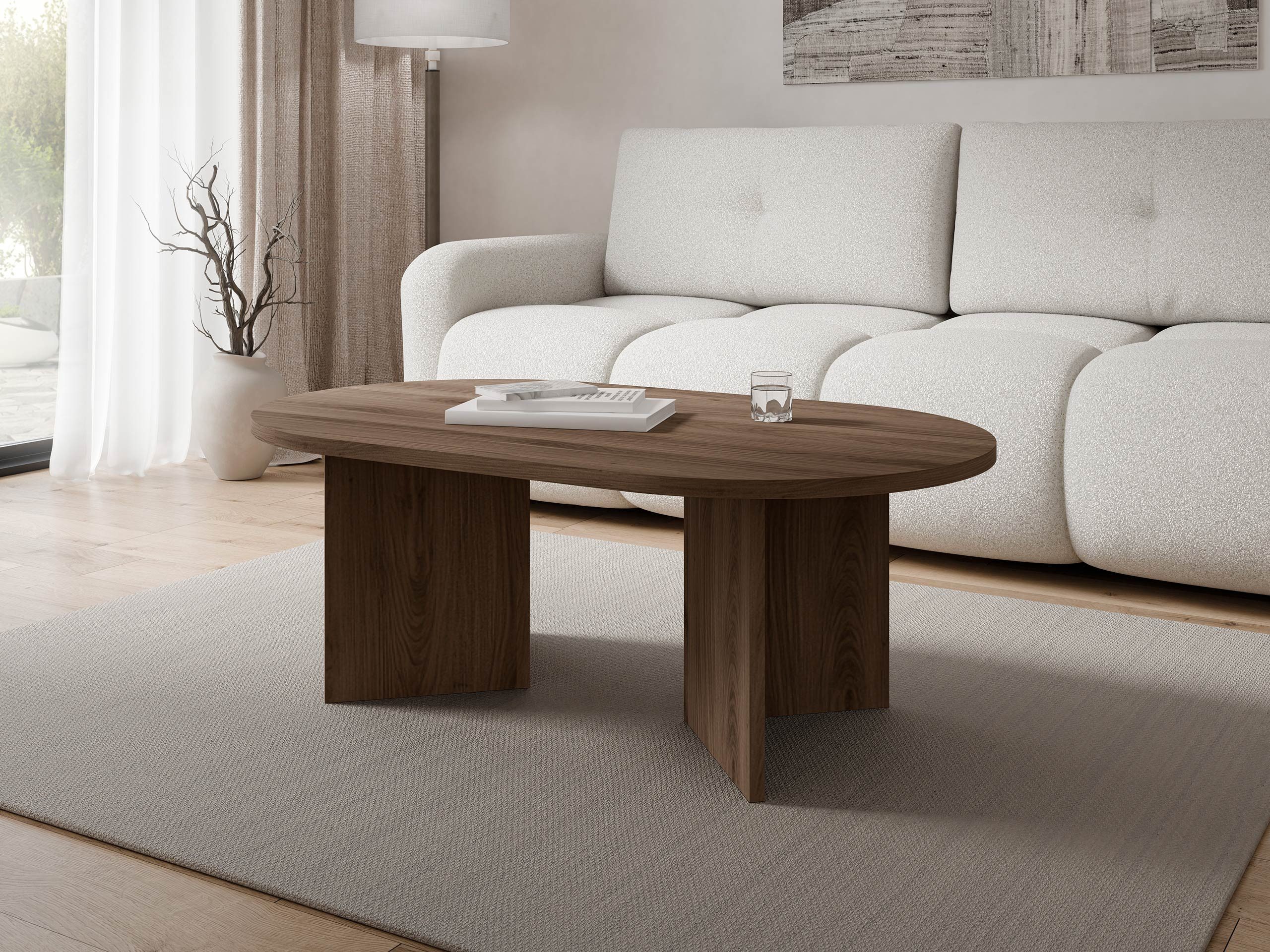 MIRJAN24 Couchtisch Gelizo 22 mm, 110x65x42 cm