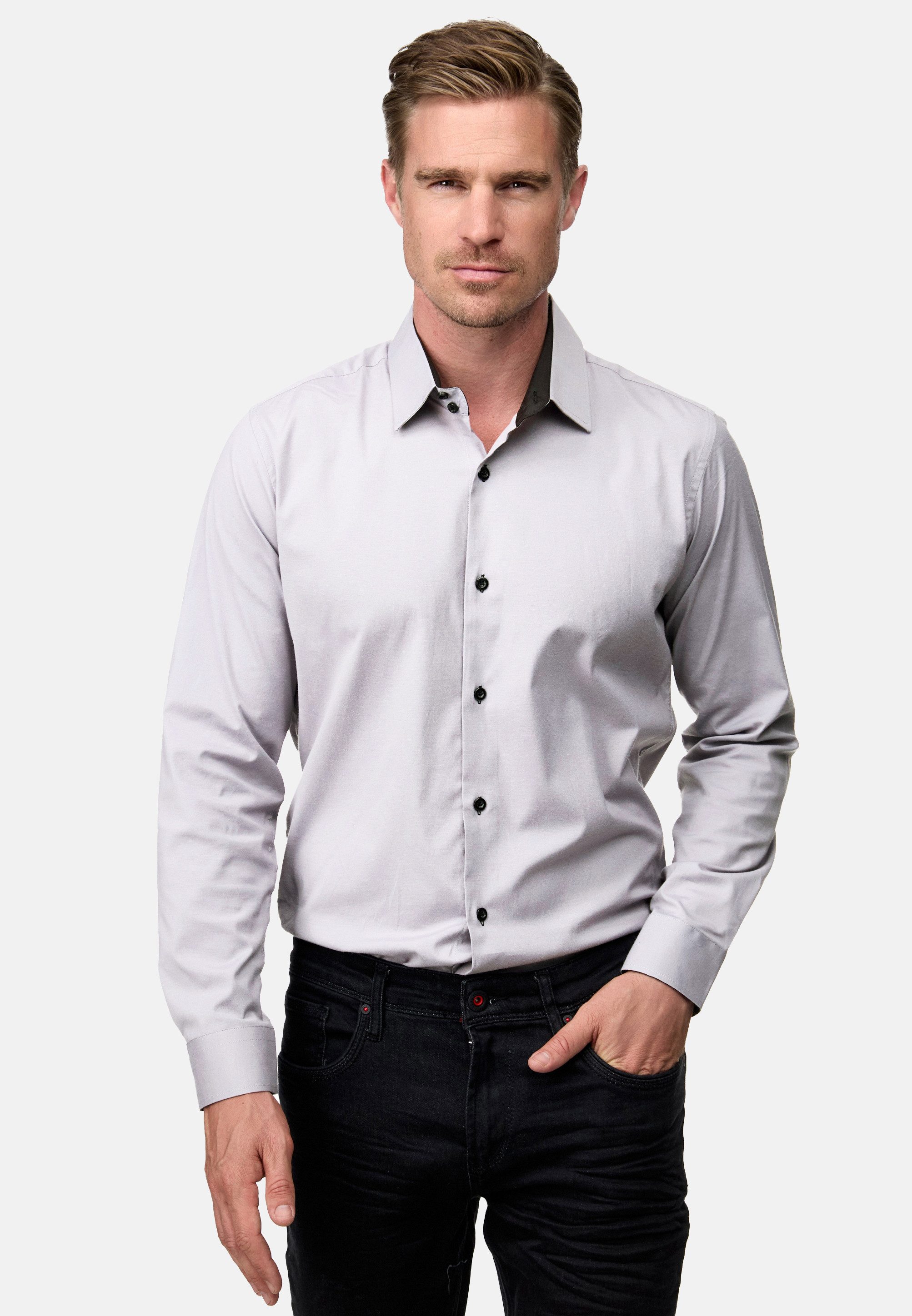 Rusty Neal Langarmhemd "Langarm", im Slim-Fit geschnitten günstig online kaufen