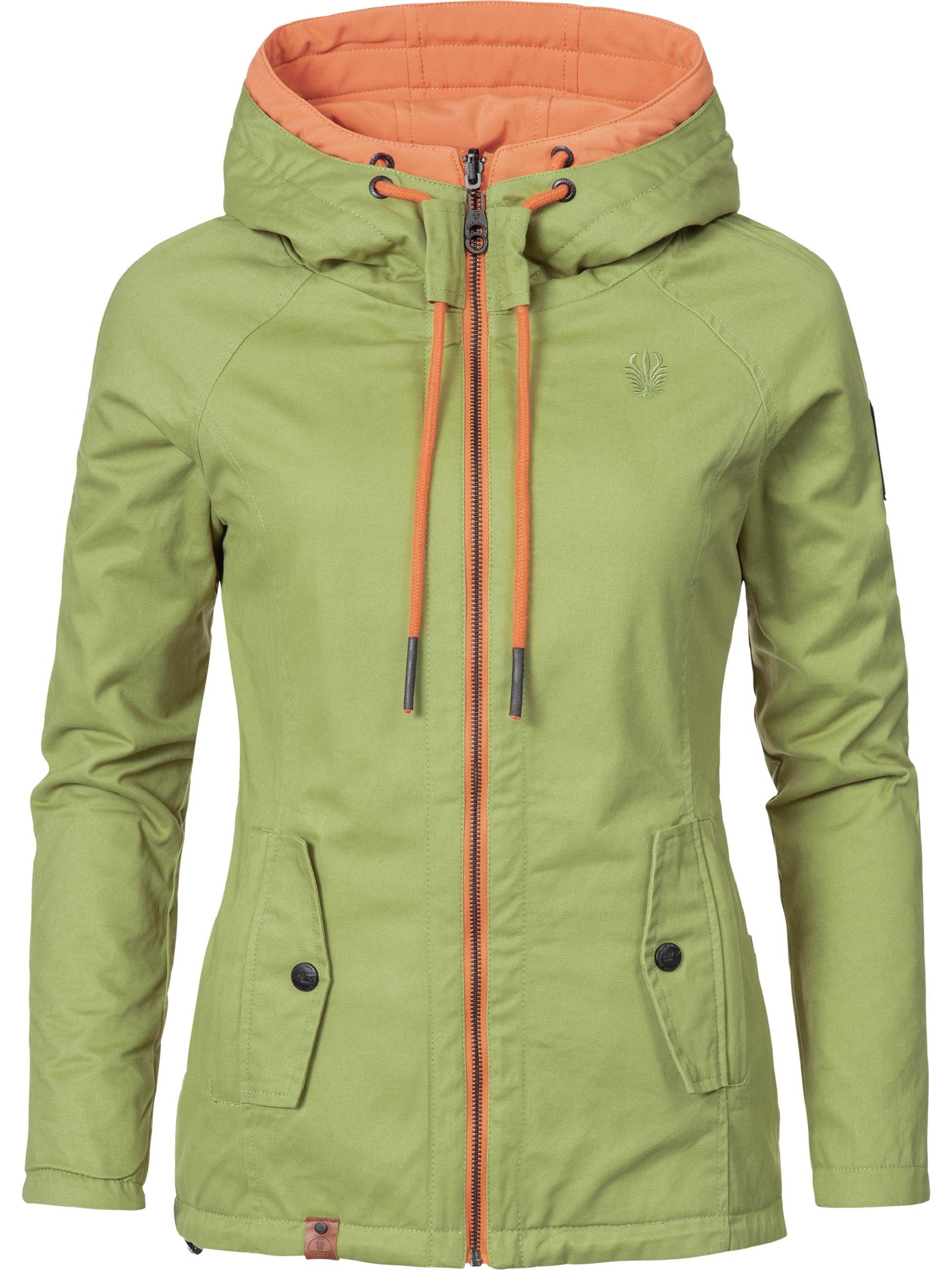 MARIKOO Outdoorjacke Chuu stylische 2-in-1 Damen Übergangsjacke mit Kapuze mehr