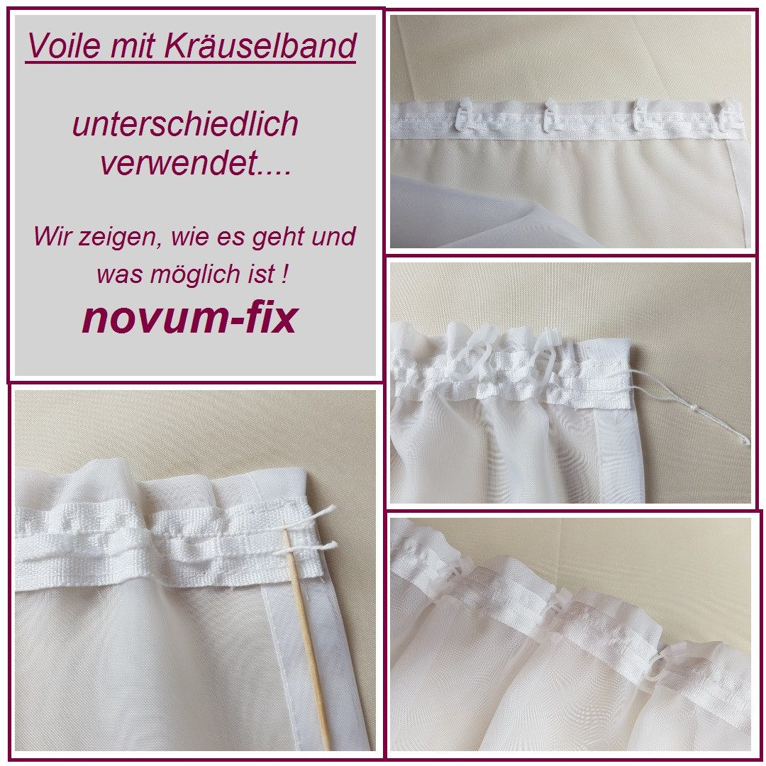 novumfix Gardine nach Maß Voile weiß günstig online kaufen