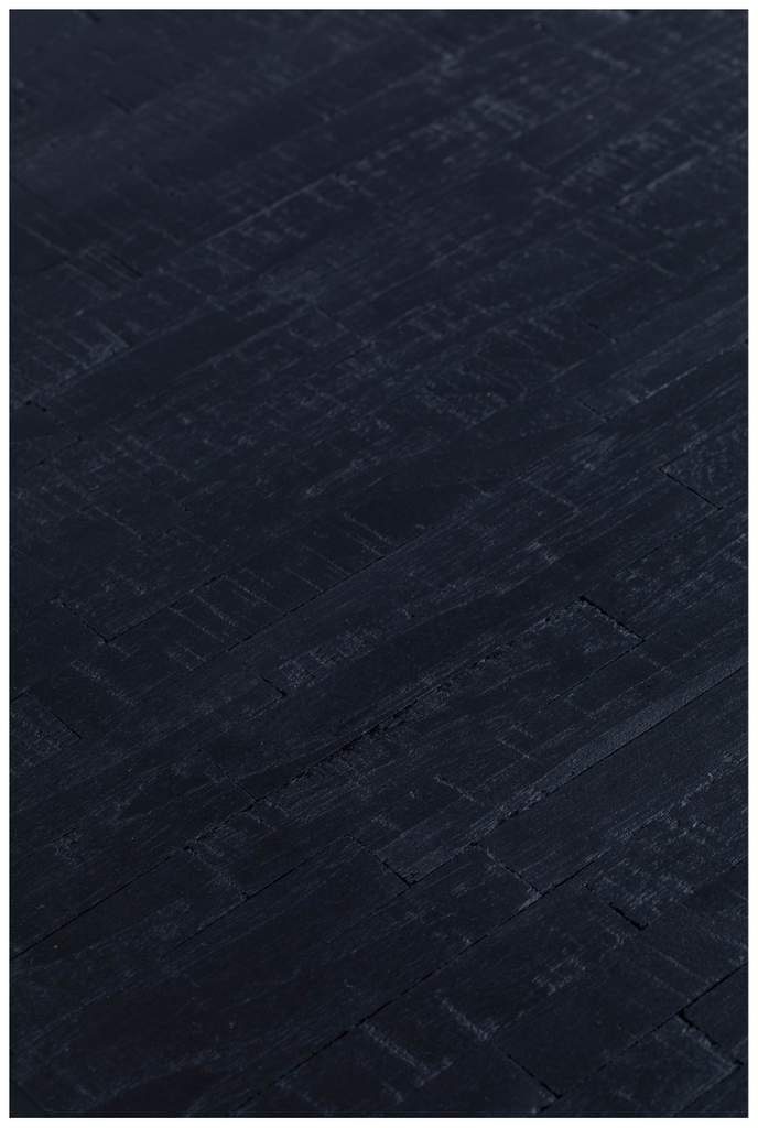 SURI Esstisch Platte BLACK Design 78 recycled 160 cm Teak x Esstisch Trendmöbel24