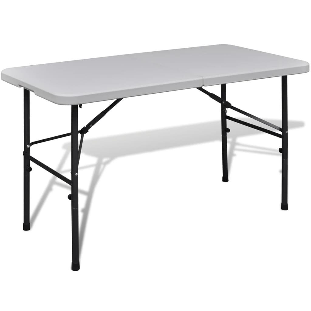 Campingstuhl Gartentisch Klappbar 122 cm HDPE Weiß