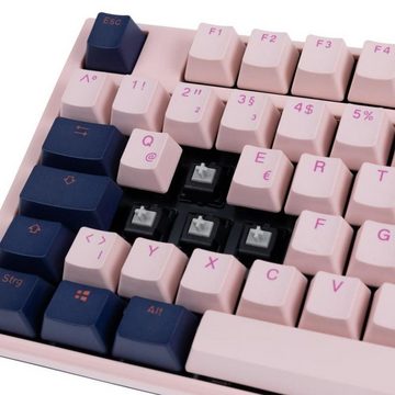 Ducky One 3 Fuji TKL Gaming-Tastatur (MX-Speed-Silver, DE-Layout QWERTZ, Pink / Blau)