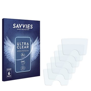 Savvies Schutzfolie für SilverCrest Mini Monsieur Cuisine Connect, Displayschutzfolie, 6 Stück, Folie klar