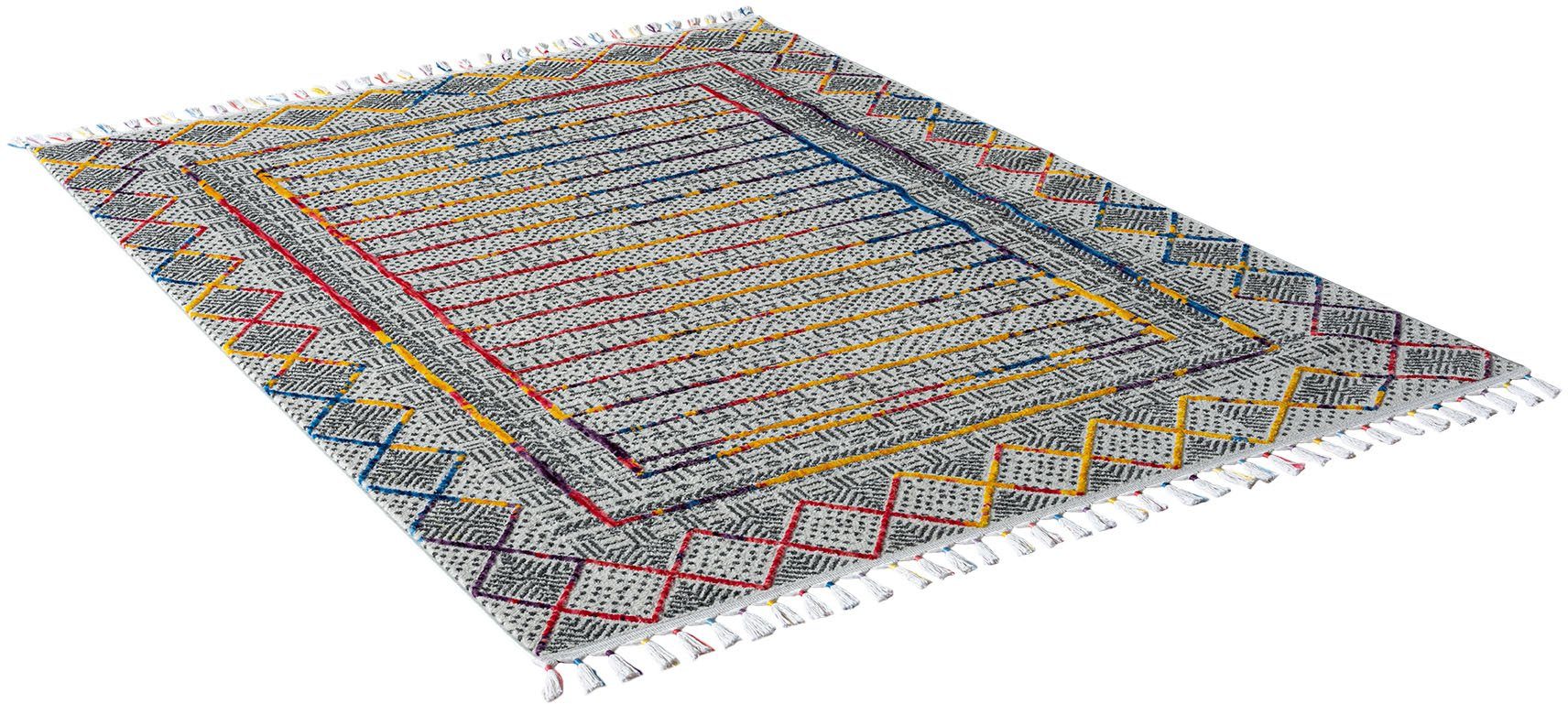 Teppich Jesi ASTRA, mit Kurzflorteppich 6 rechteckig, mm, Fransen, eleganter Kinderzimmer Wohnzimmer, Höhe: 6681 221