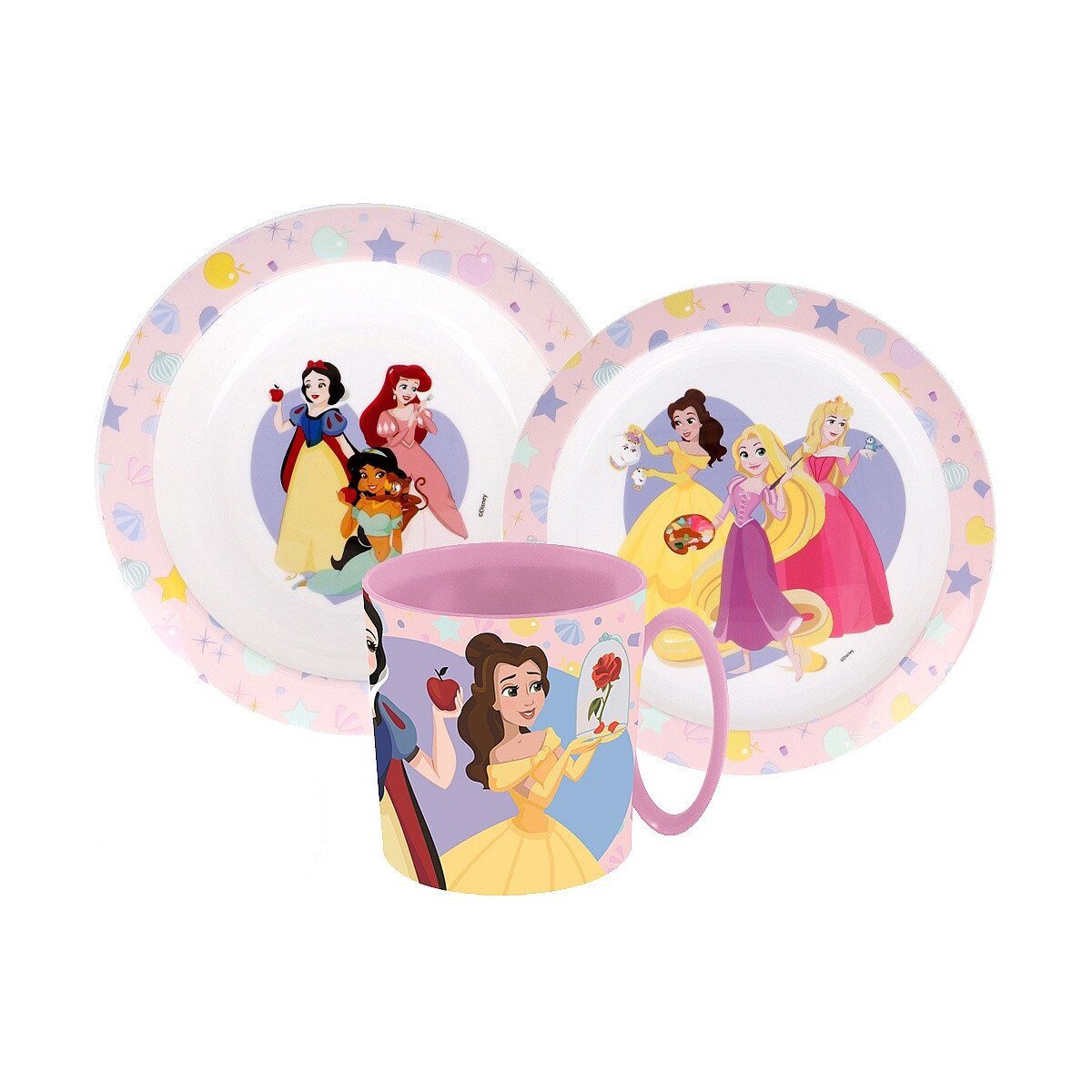 Disney Kindergeschirr-Set Disney Prinzessin True Tafelservice Mikro Kunststoff 350ml