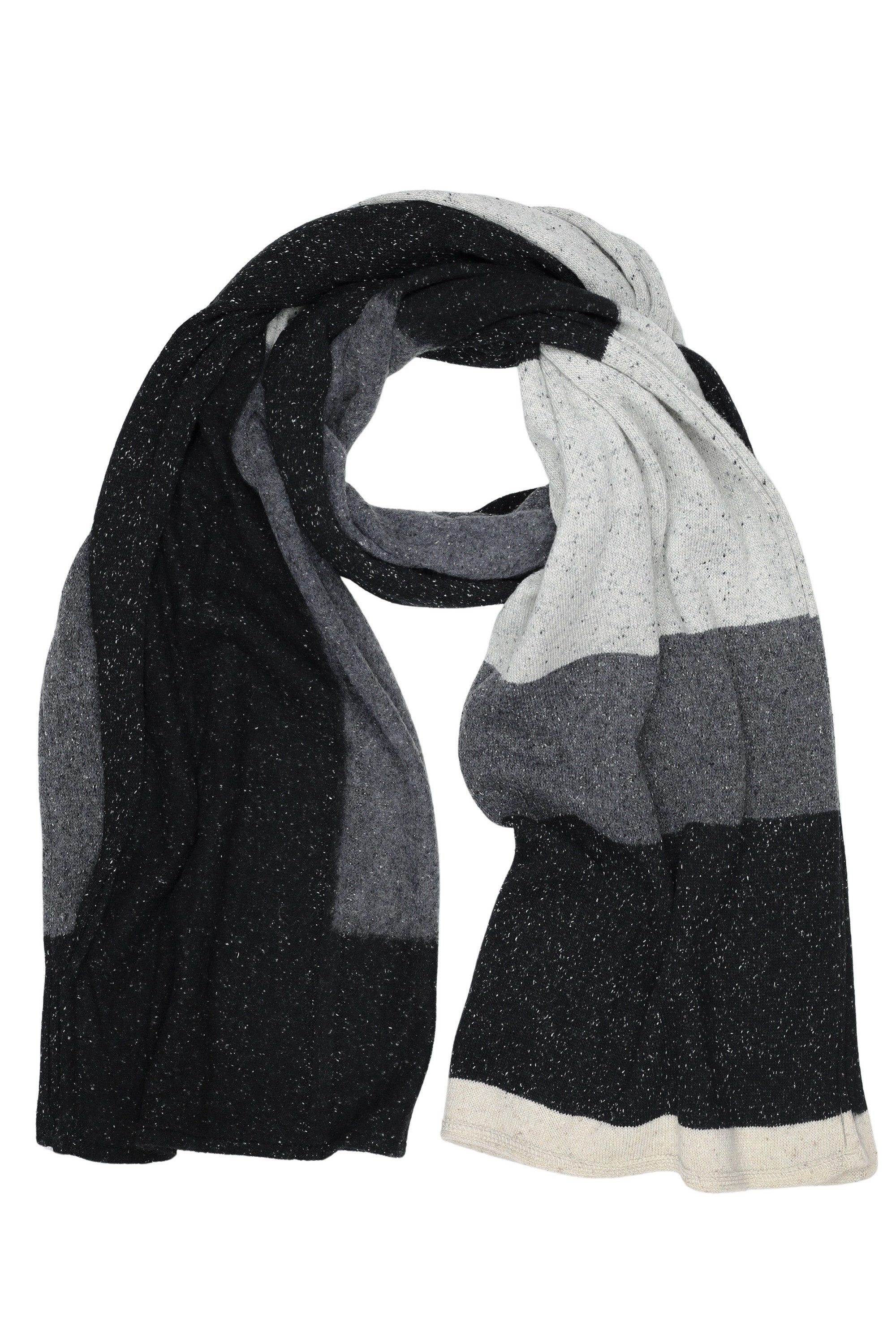 COLLEZIONE ALESSANDRO Wollschal Kuschelweich, (1-St), eleganter schwarz-mix, Made in Italy