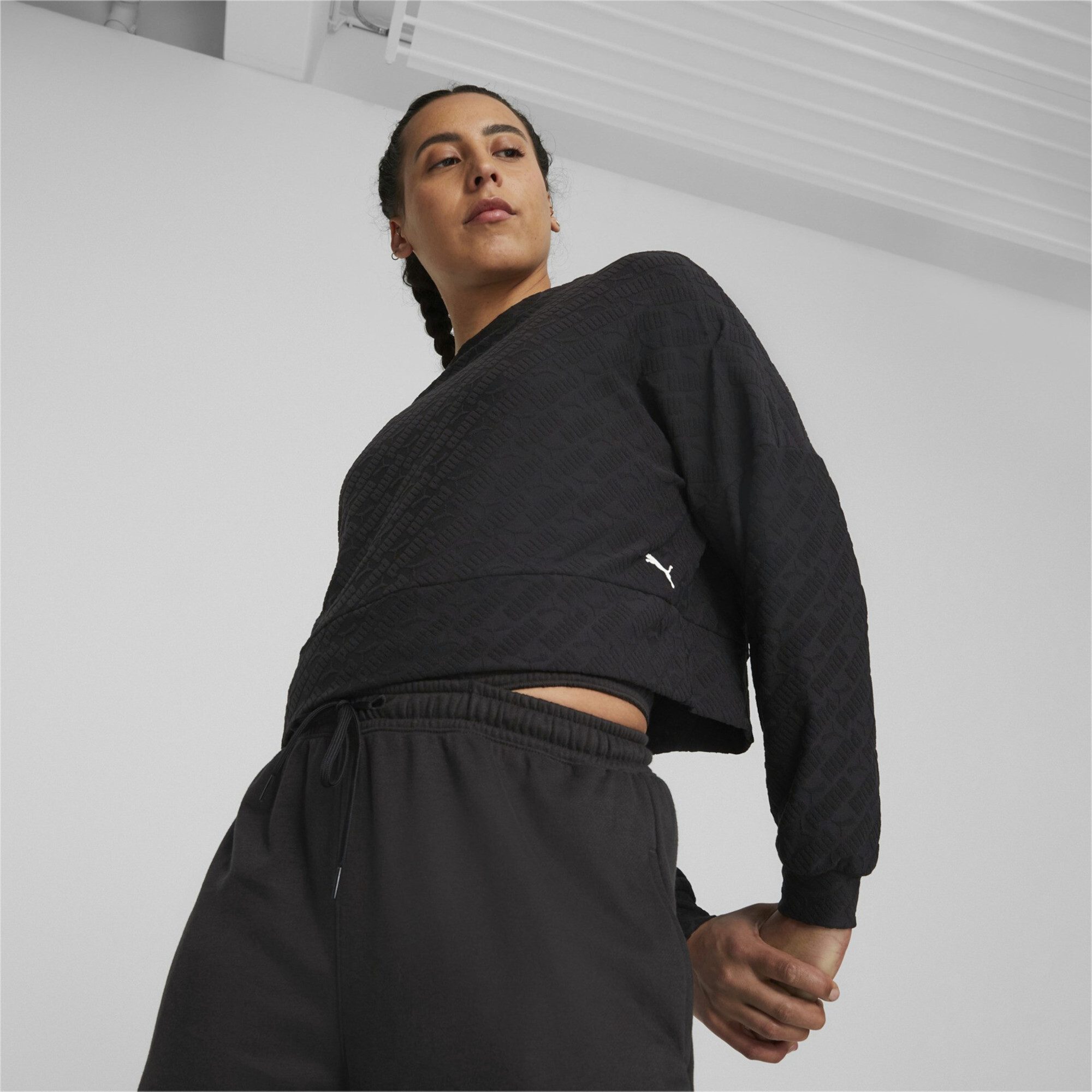 PUMA Fleecepullover Puma Damen Pullover Puma Fit Branded Fleece Crew 524124