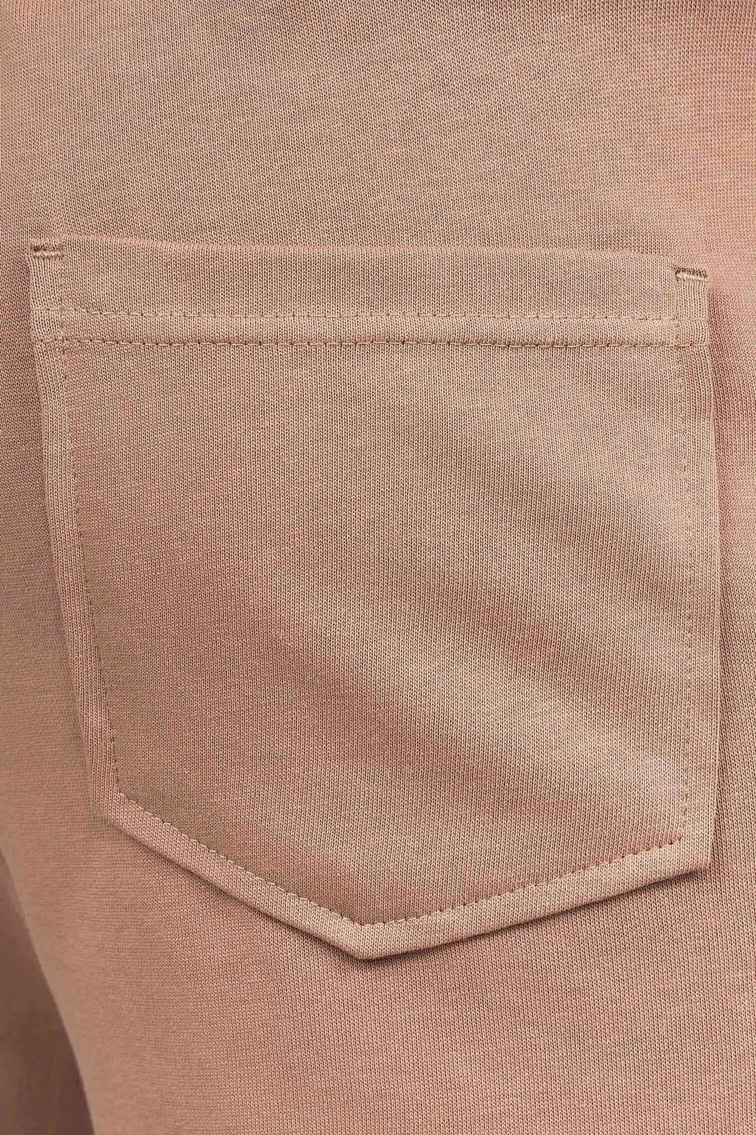 hochwertigem Reichstadt Stitching Hose (1-tlg) 23RS043 Braun Kurze Casual Shorts Mit