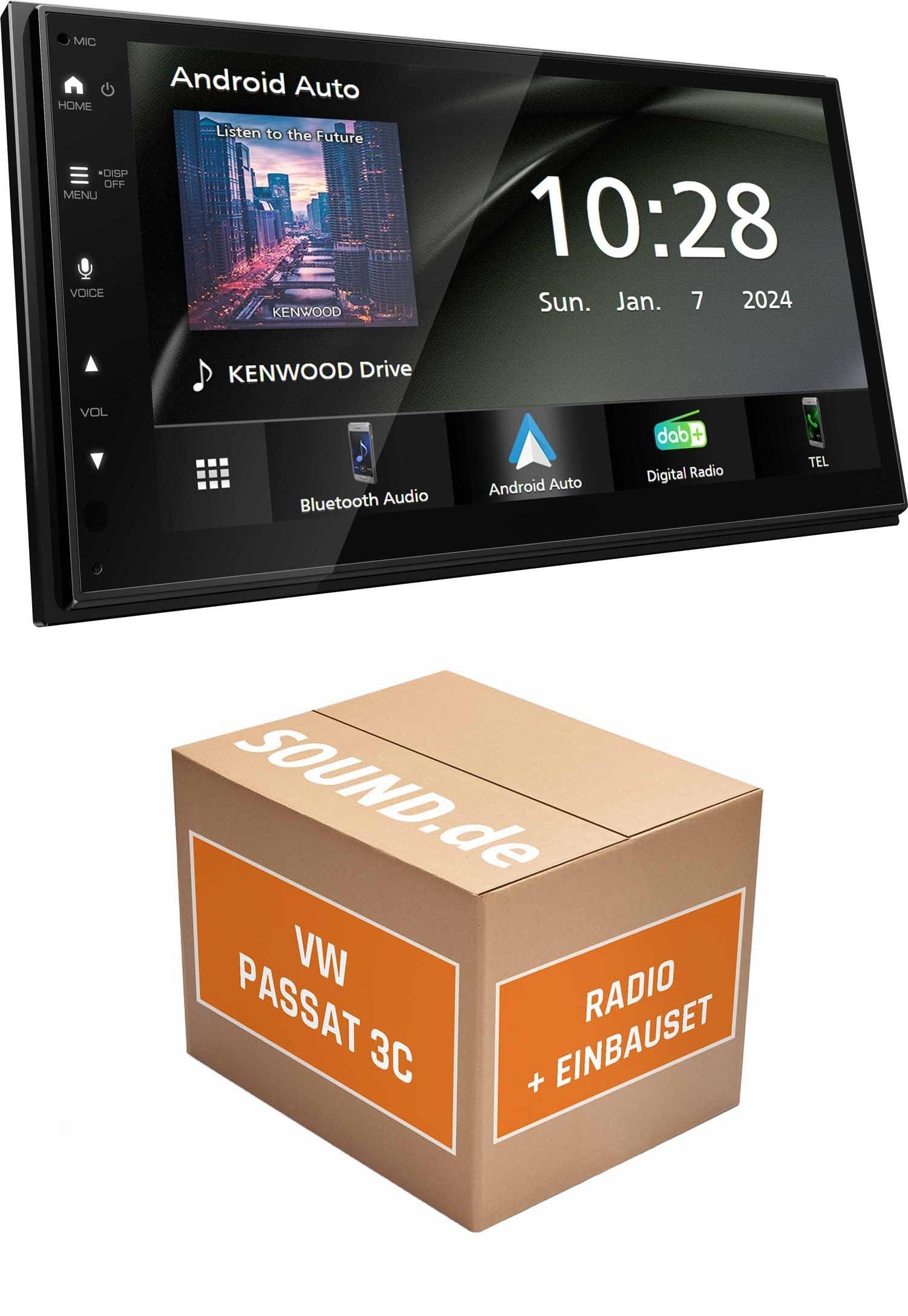 JUST SOUND best choice for caraudio Autoradio Einbauset Kenwood DMX5023DABS VW Passat 3C Autoradio (Freisprecheinrichtung)