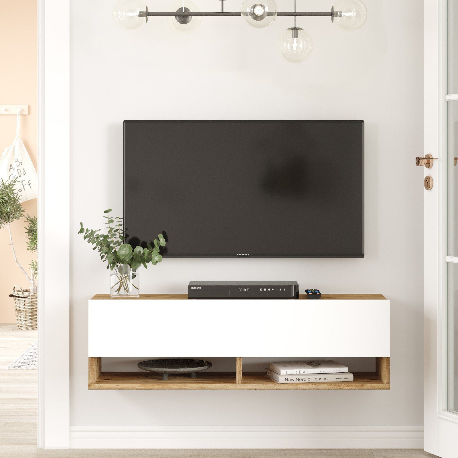 Skye Decor TV-Schrank Schränke, 29,1x100x31,6 cm, 100% Melaminbeschichtete Partikelplatte | TV-Schränke