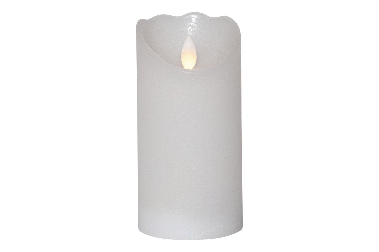 STAR TRADING LED-Kerze Glow (1-tlg), weiß 6/18h Timer 2 LEDs 7,5x15cm