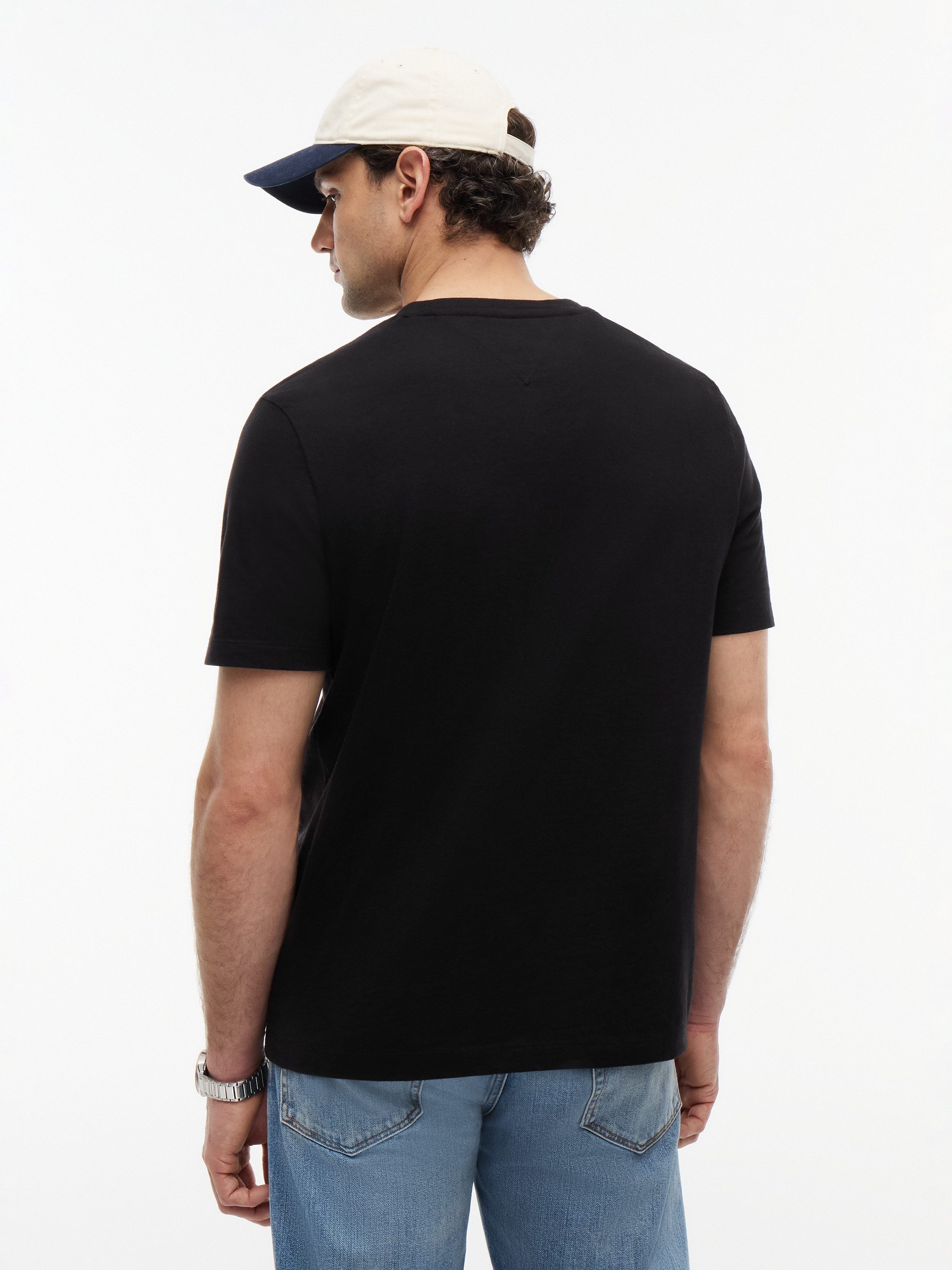 Tommy Hilfiger T-Shirt ESSENTIAL REGULAR FIT SOLID mit Stickerei unifarben, casual, Baumwolle, Rundhals