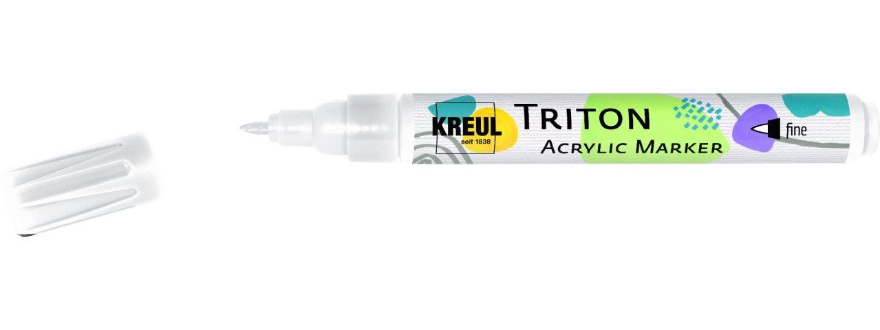 Kreul Flachpinsel Kreul Triton Acrylic Marker fine weiß