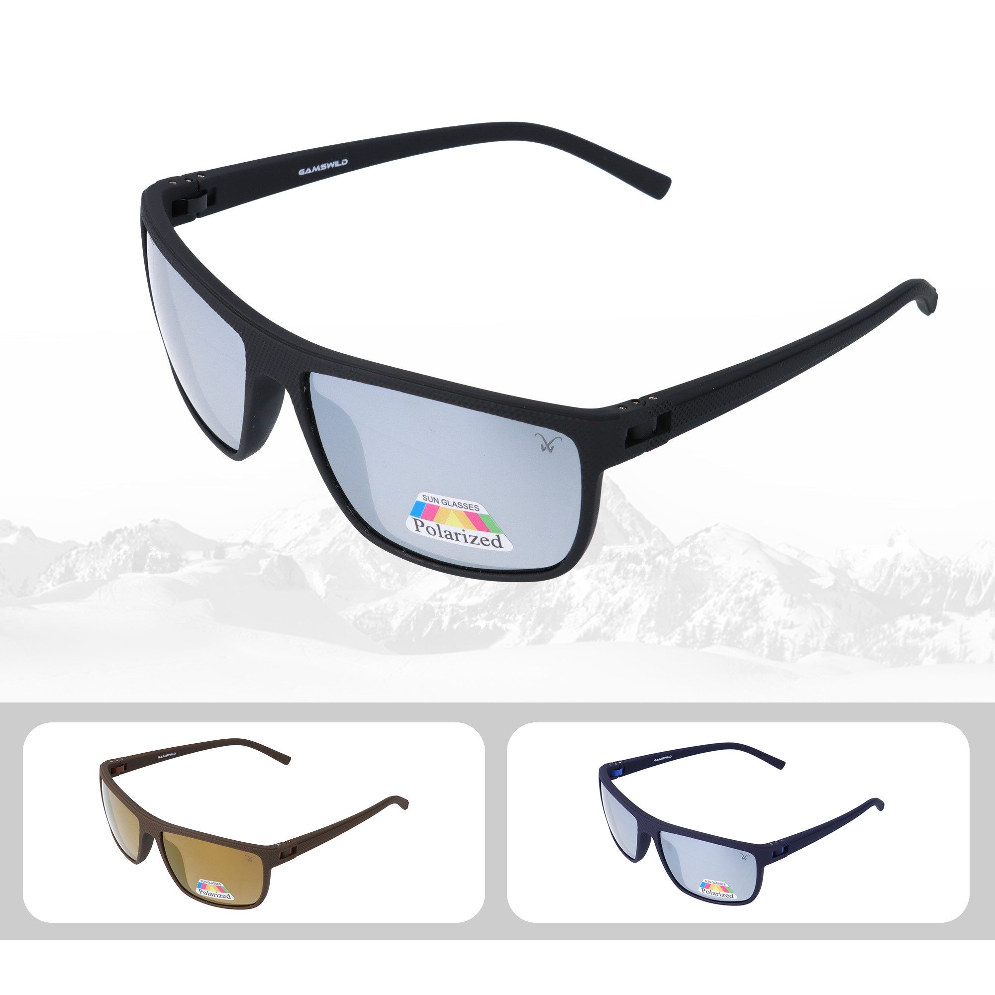 Sonnenbrille UV400 GAMSSTYLE Modebrille polarisierte Gläser Damen Herren Unisex