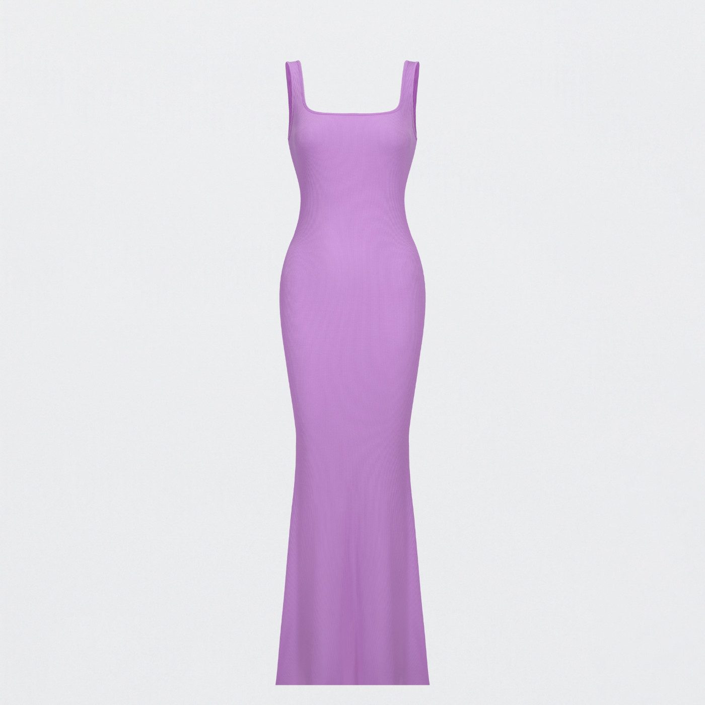 Jerseykleid Ribbed Tank Top Maxikleid-Violett-M