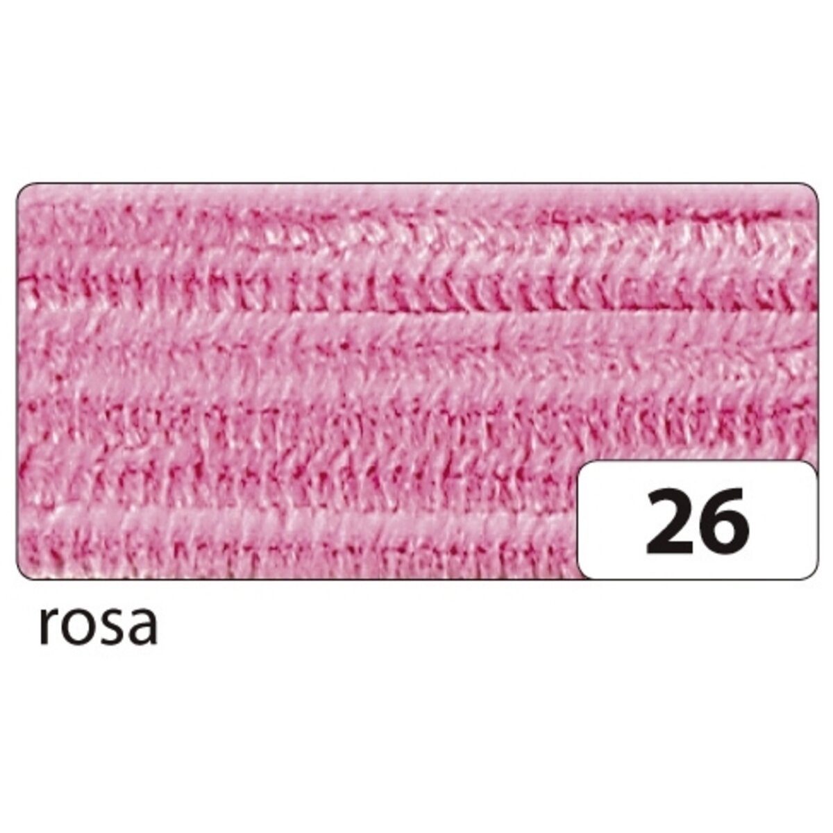 Folia Bastelfilz Chenilledraht - 8 mm 10 Stück rosa.