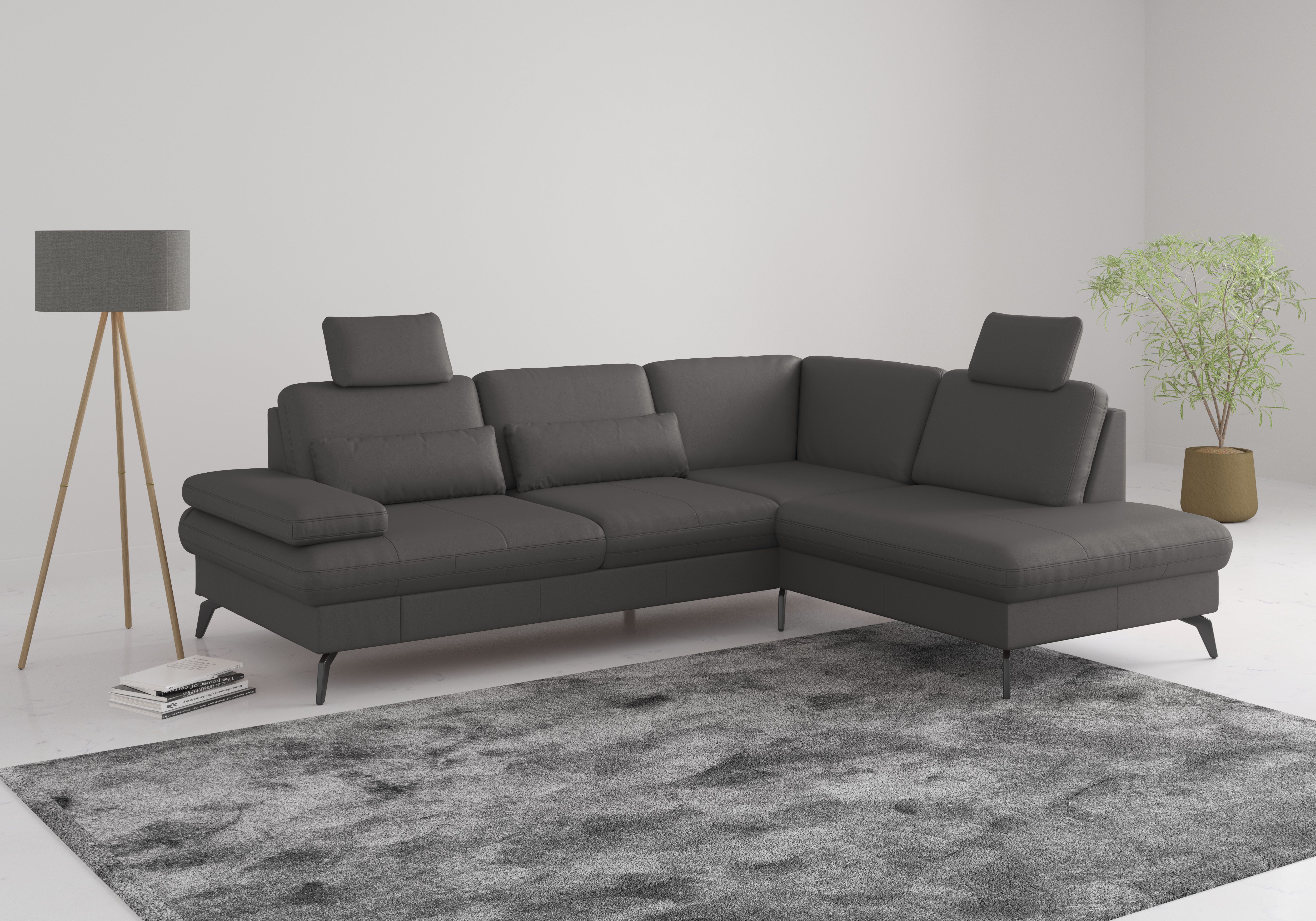 sit&more Ecksofa Morris L-Form, inkl. Sitztiefenverstellung, wahlweise mit Armteilverstellung, Bettfunktion & Bettkasten