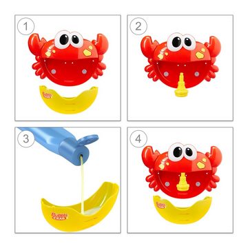 relaxdays Badespielzeug Badewannenspielzeug Krabbe