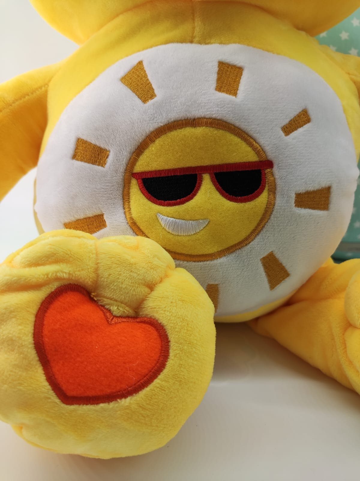 soma Kuscheltier Glücksbärchi Kuscheltier Care Bears Sonnenschein Bärchi gelb XXL28cm (1-St), Super weicher Plüsch Stofftier Kuscheltier für Kinder zum spielen
