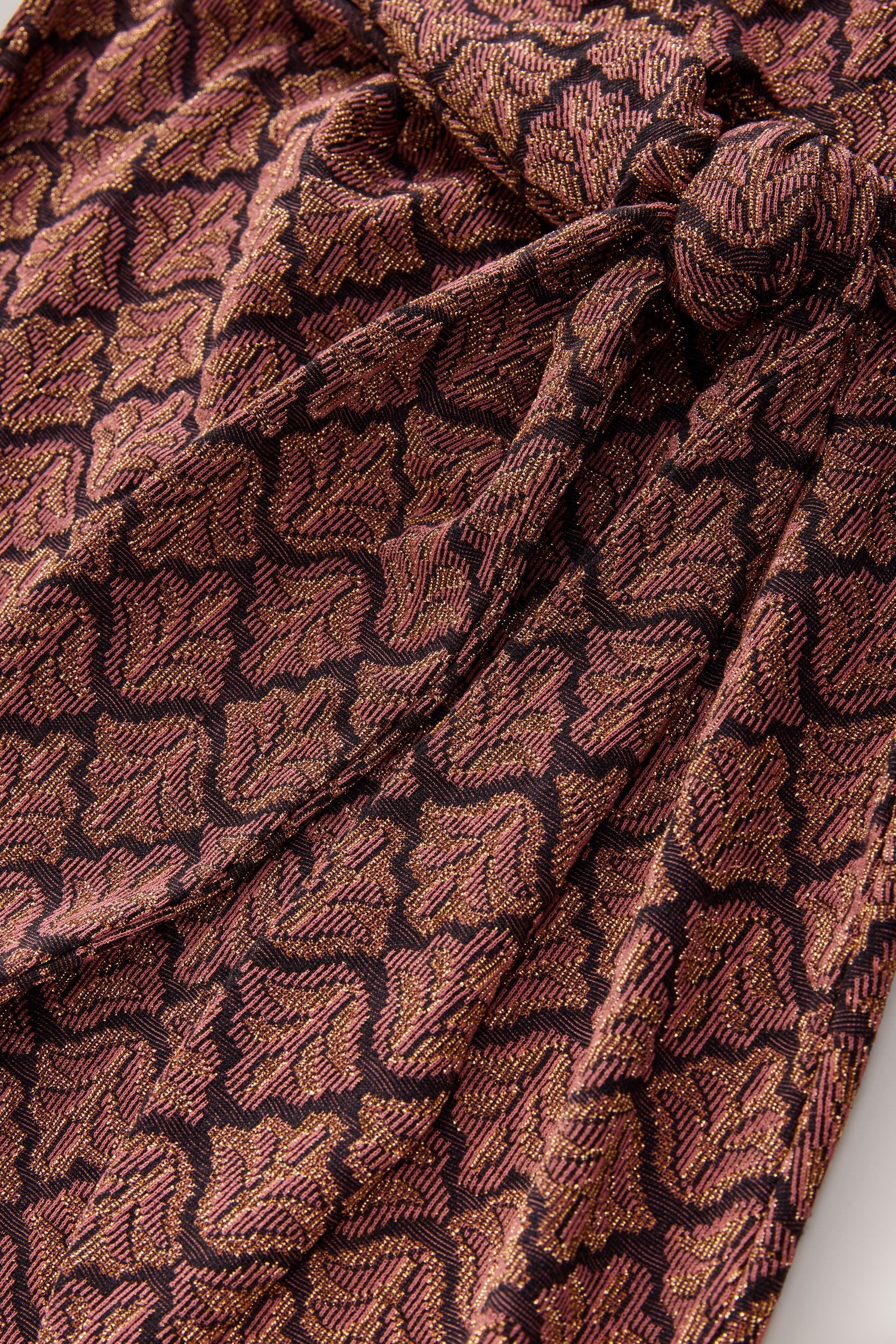 Next Midikleid Glitzerndes Midikleid mit Bindegürtel günstig online kaufen