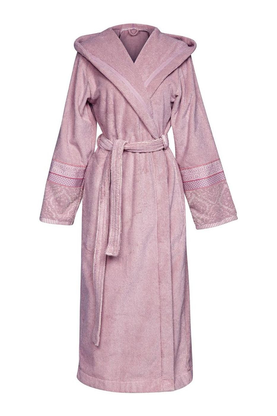 PiP Studio Bademantel Soft Zellige Bathrobe_Lila_UV_UV_XXL 1 Bademantel XXL, Gürtel, Bademantel Damen und Herren Morgenmantel Frottee