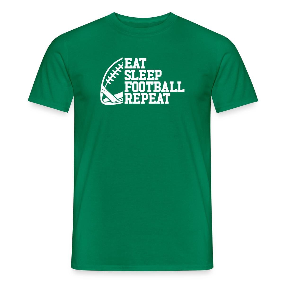 Spreadshirt T-Shirt Eat Sleep Football Repeat Männer T-Shirt (1-tlg)