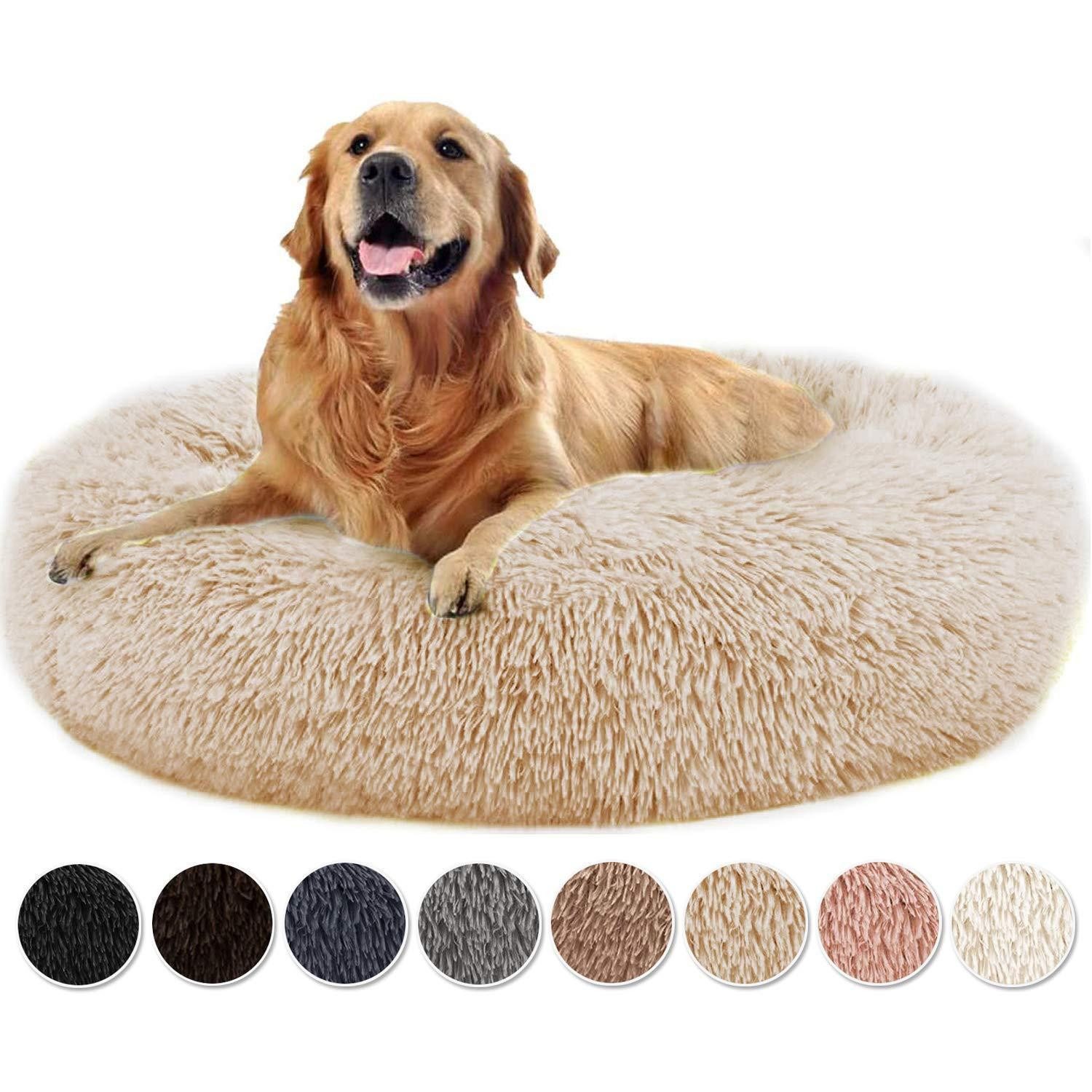 LuxusKollektion Hundebett Hundebett Donut Rund Flauschig L